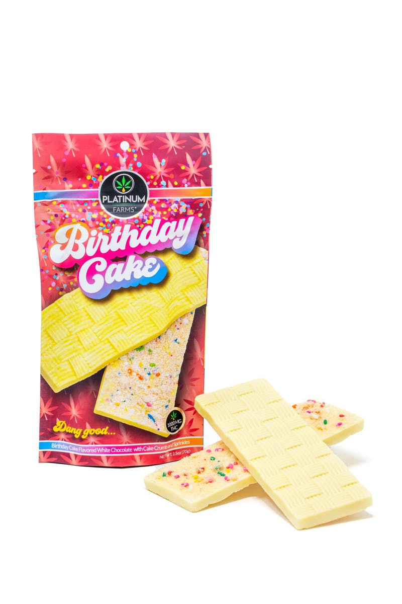 Craft Chocolate Bar - White Chocolate Birthday Cake 1000mg THC - image 1