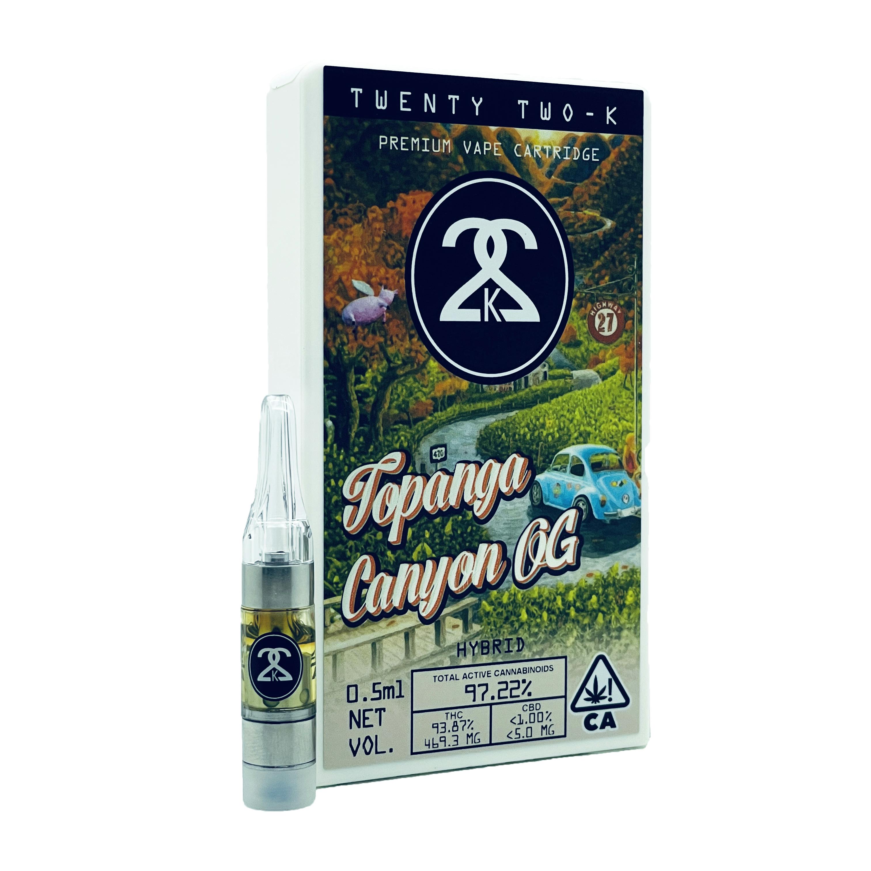 22K - Topanga Canyon OG - Cartridge 0.5ml - image 1