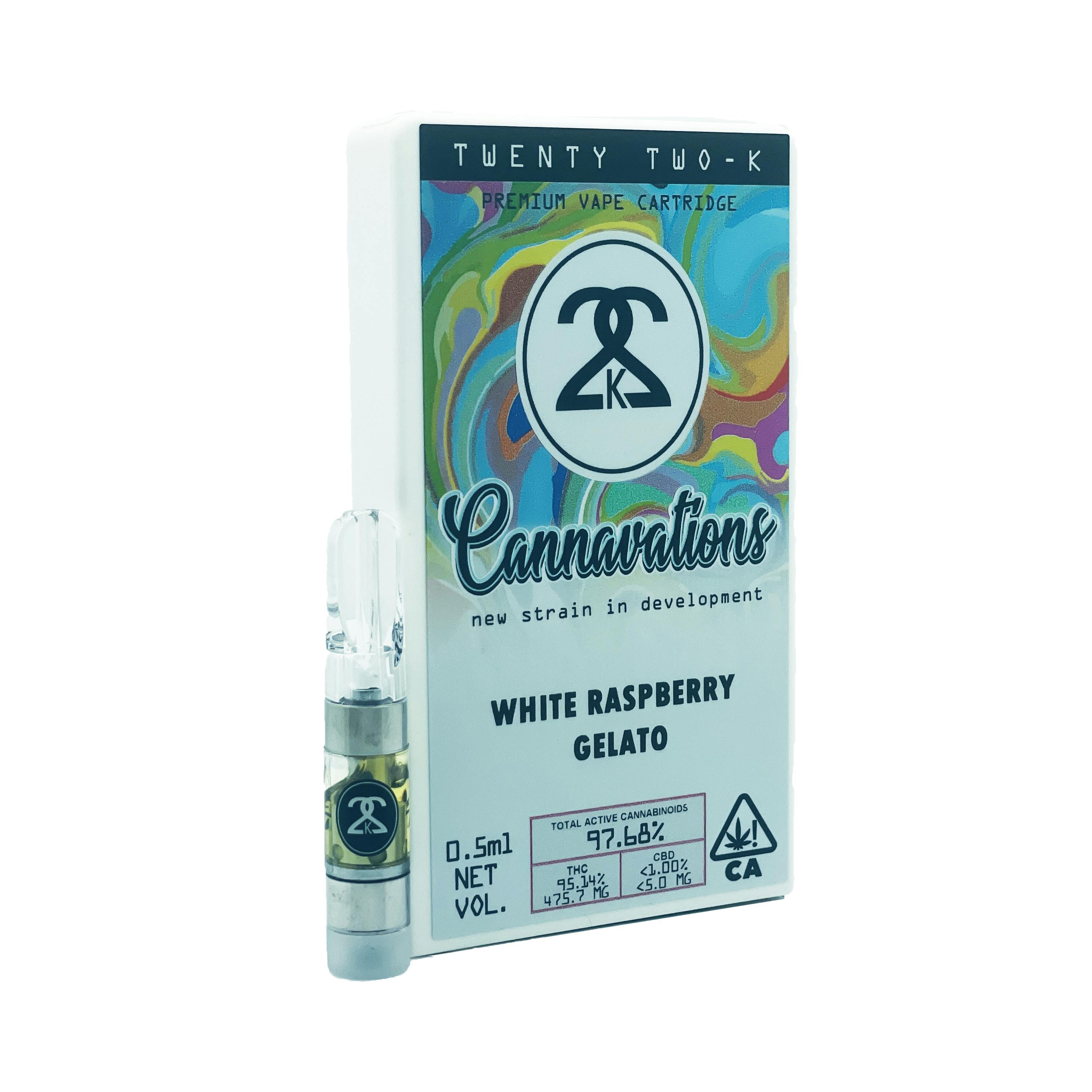 22K - Cannavations - White Raspberry Gelato - Cartridge 0.5ml - image 1