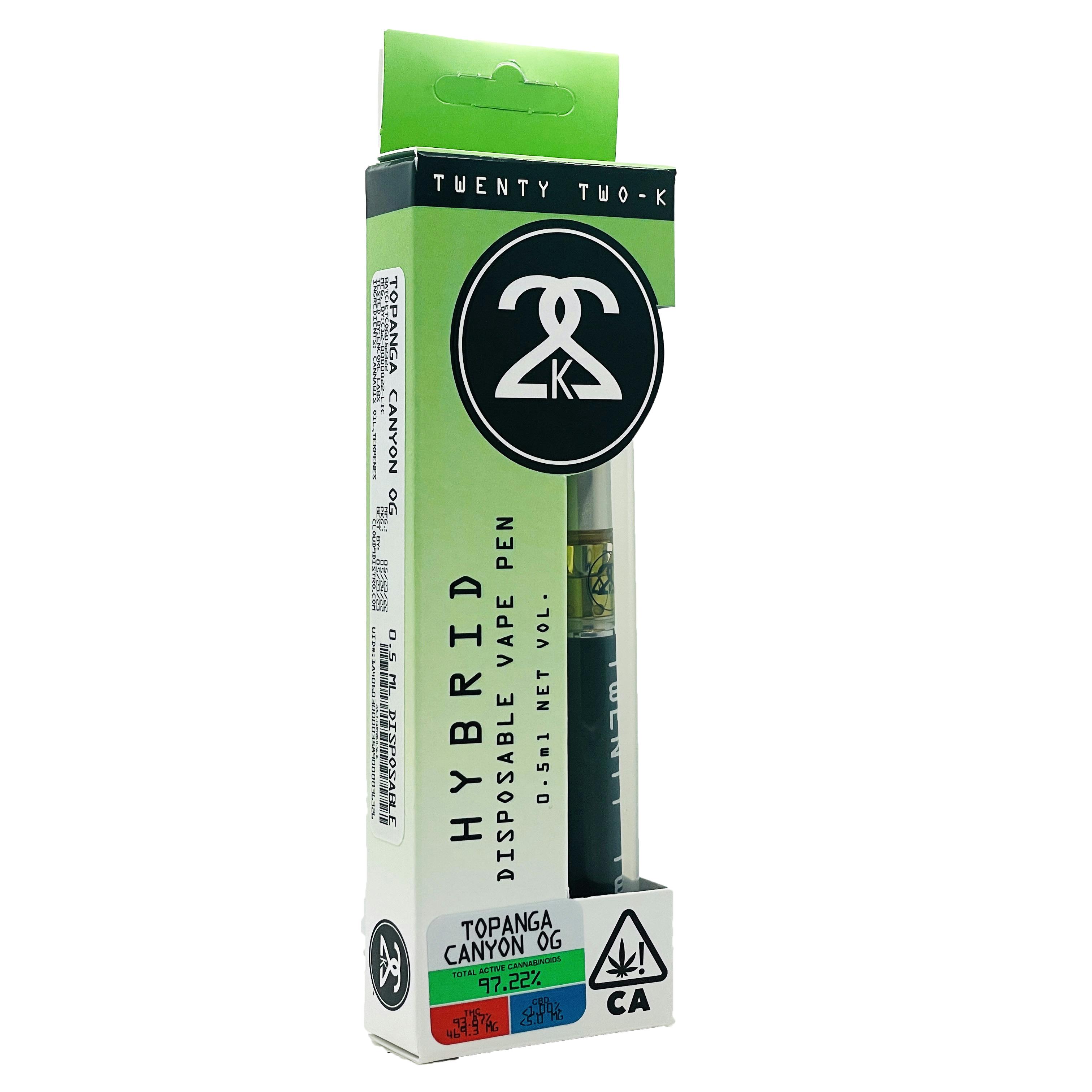 22K - Topanga Canyon OG - Disposable - 0.5ml - image 1