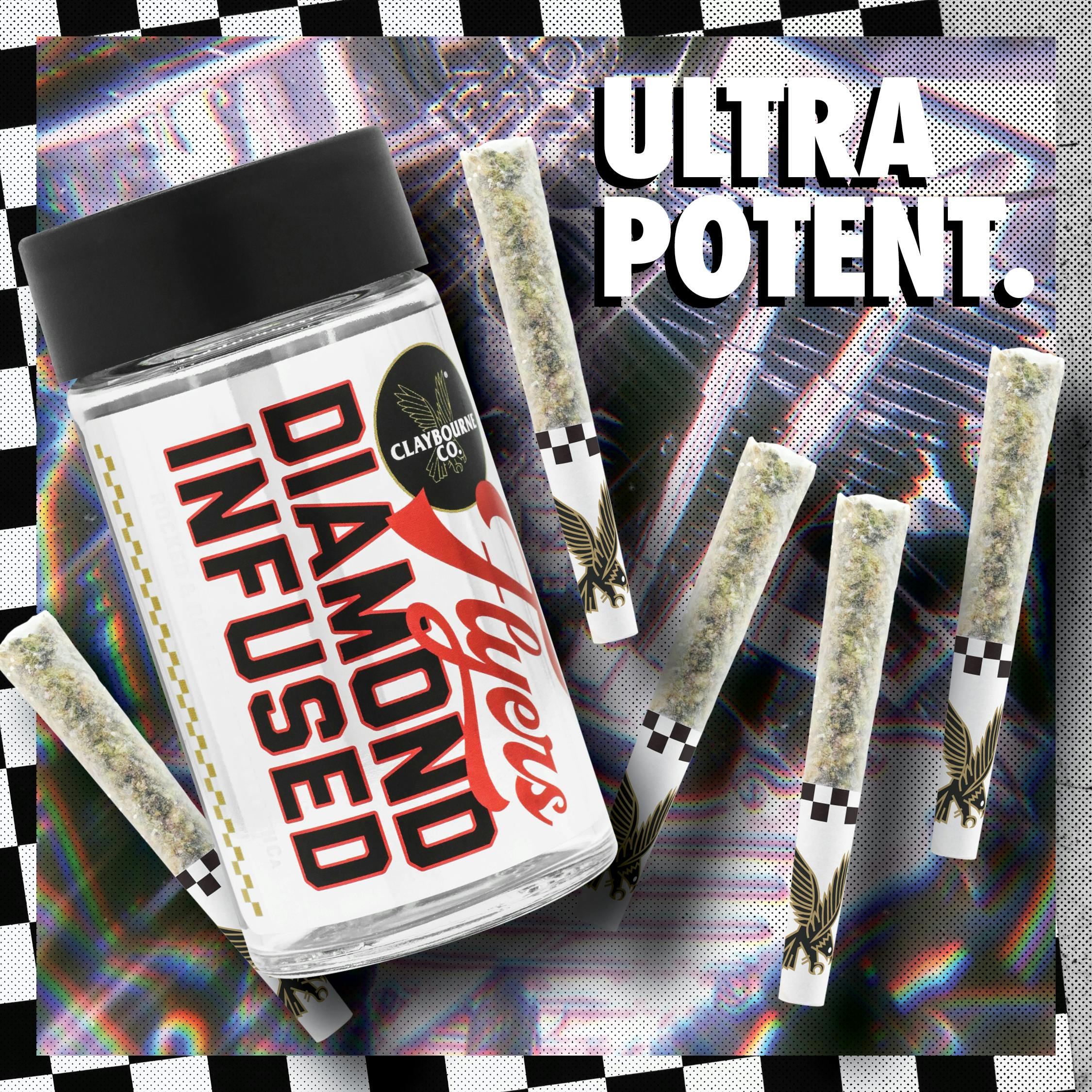 Kush Mints (2.5g) - Diamond Infused Flyers Pre-Rolls - image 2