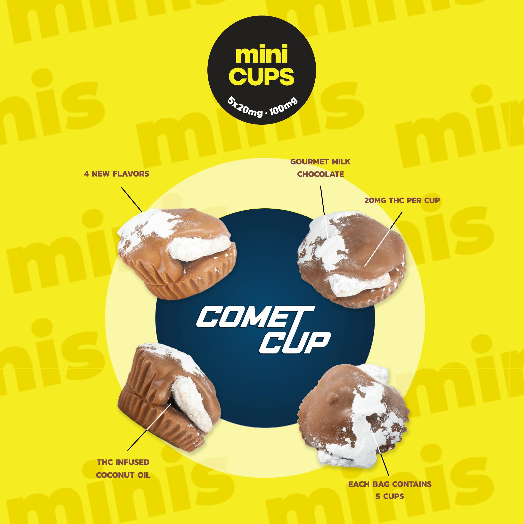 MINIS Comet Cup - 100MG Chocolate Cups - Covert Cups - MED - image 2