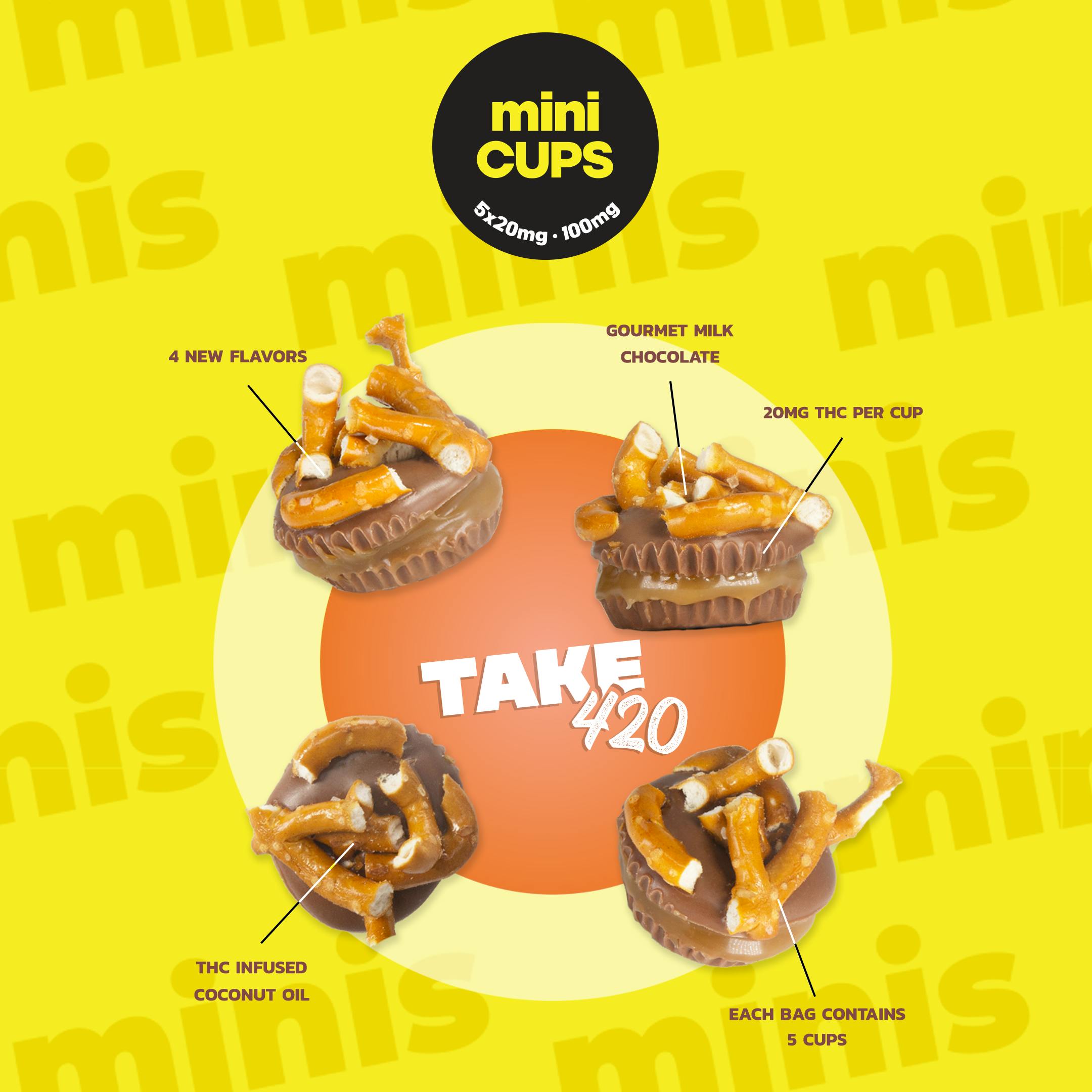 MINIS Take 420 - 100MG Chocolate Cups - Covert Cups - REC - image 1