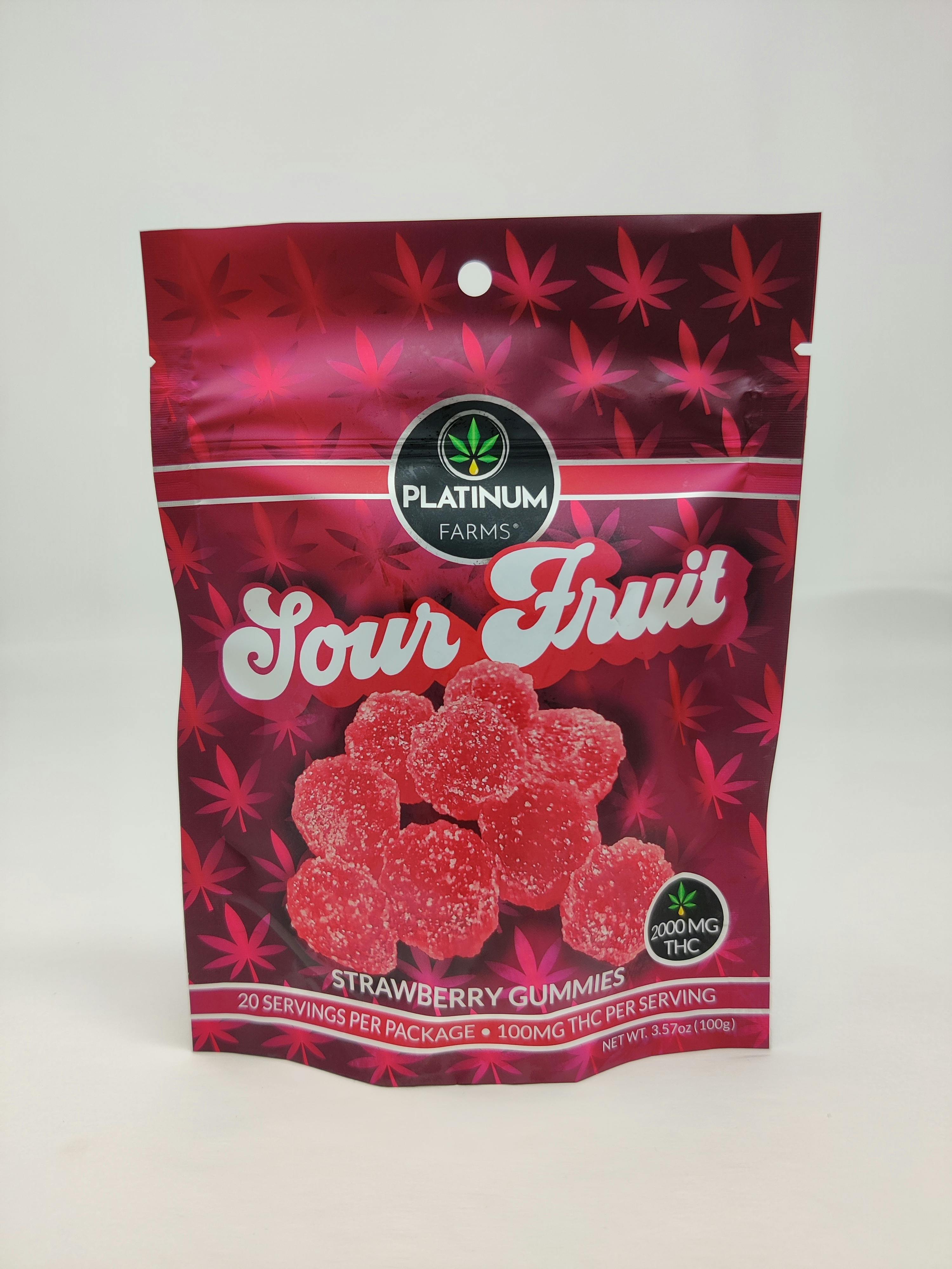 Sour Fruit Gummies - Strawberry 2,000mg - image 2