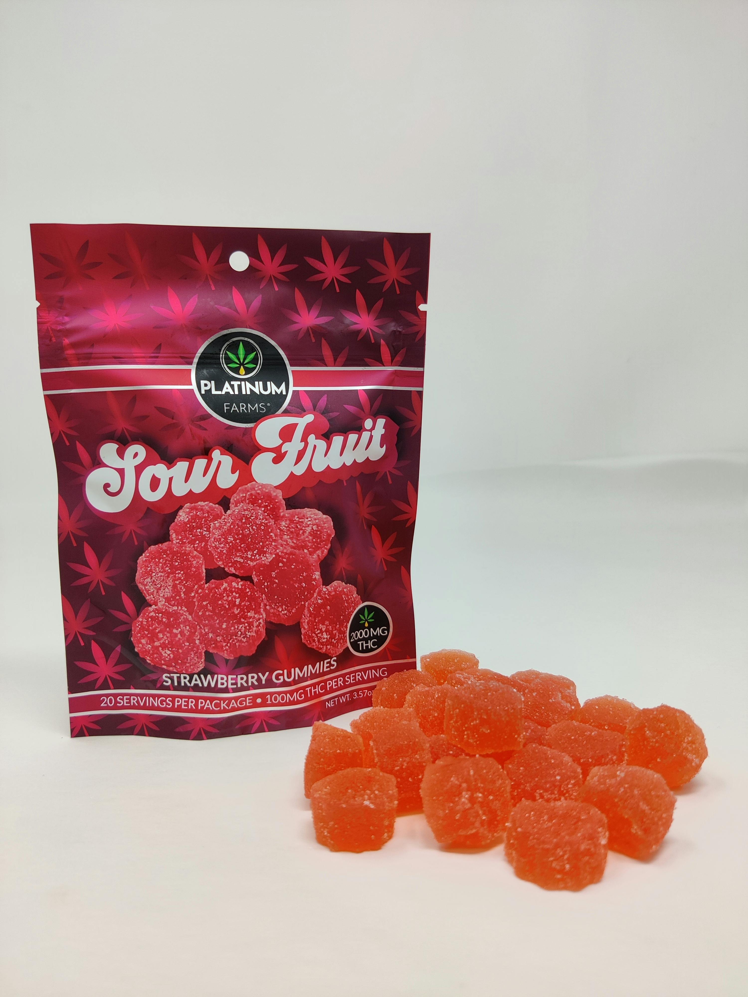 Sour Fruit Gummies - Strawberry 2,000mg - image 1