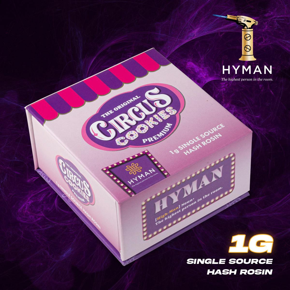 Circus Cookies | 1G Single Source Hash Rosin | HYMAN | MED - image 1