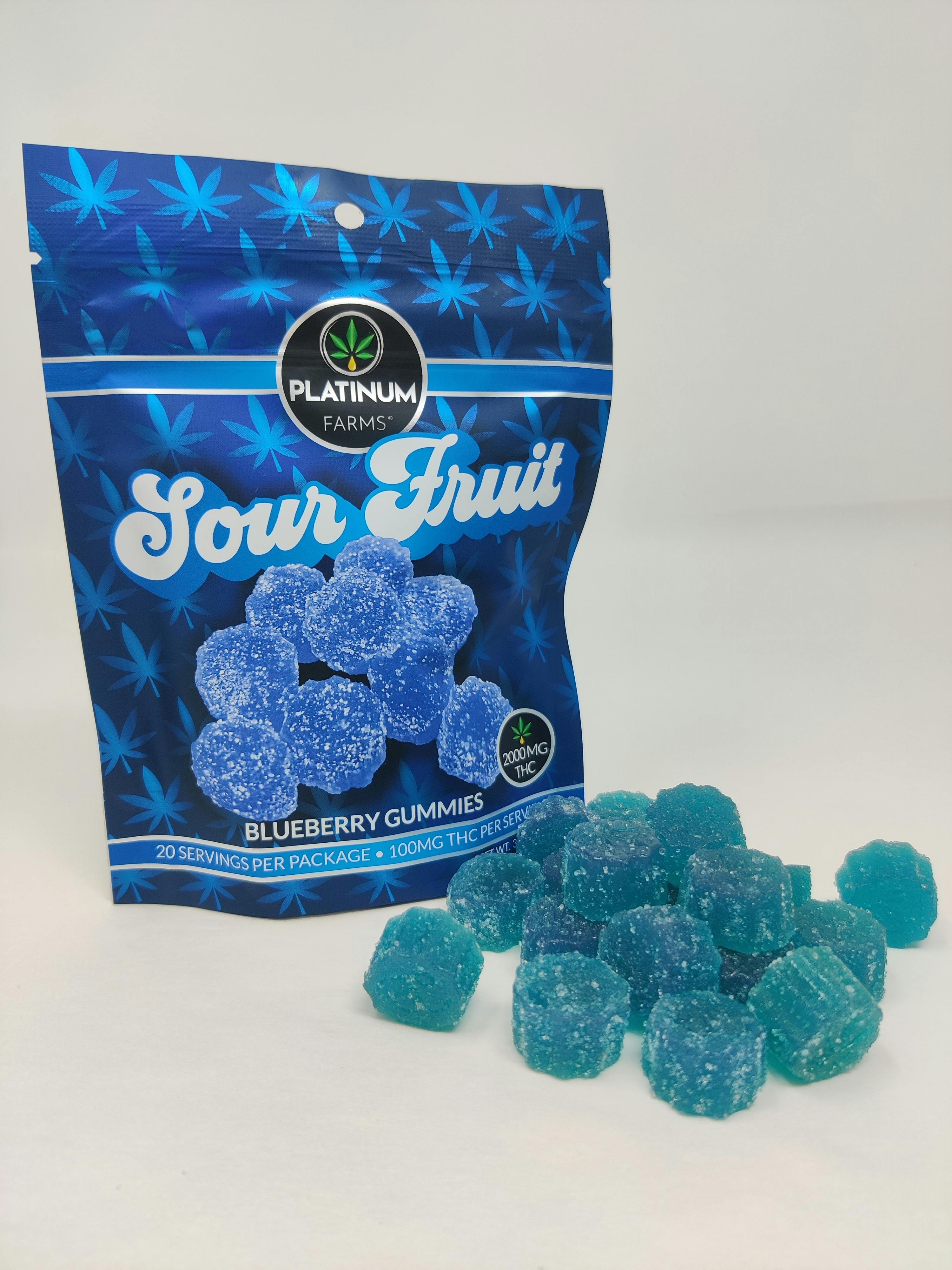 Sour Fruit Gummies - Blueberry 2000mg - image 1
