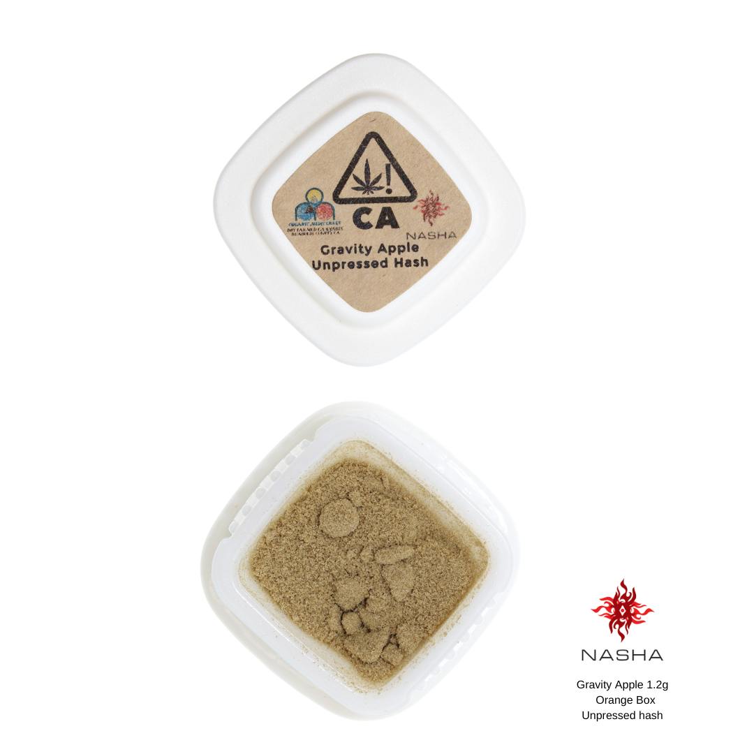 Gravity Apple 1.2g Orange Unpressed Hash (Dry-Farmed Organic Medicinals) - image 2