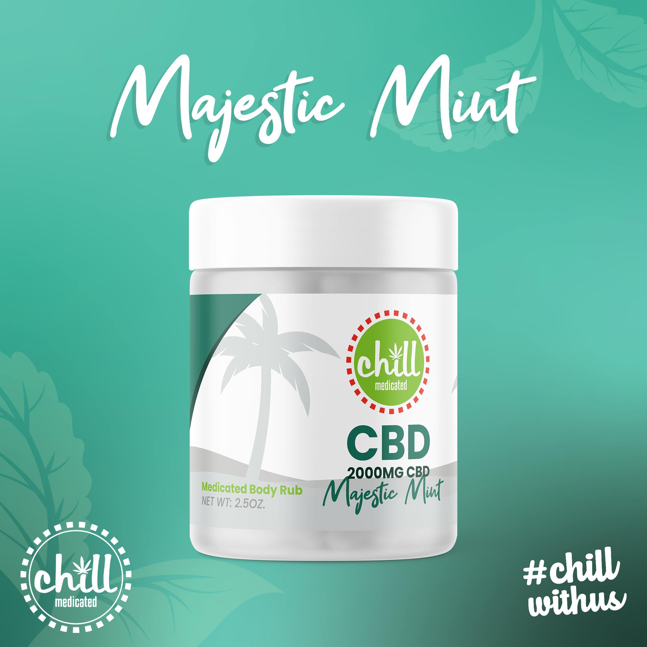 2000mg CBD | Majestic Mint Body Rub | MED - image 3