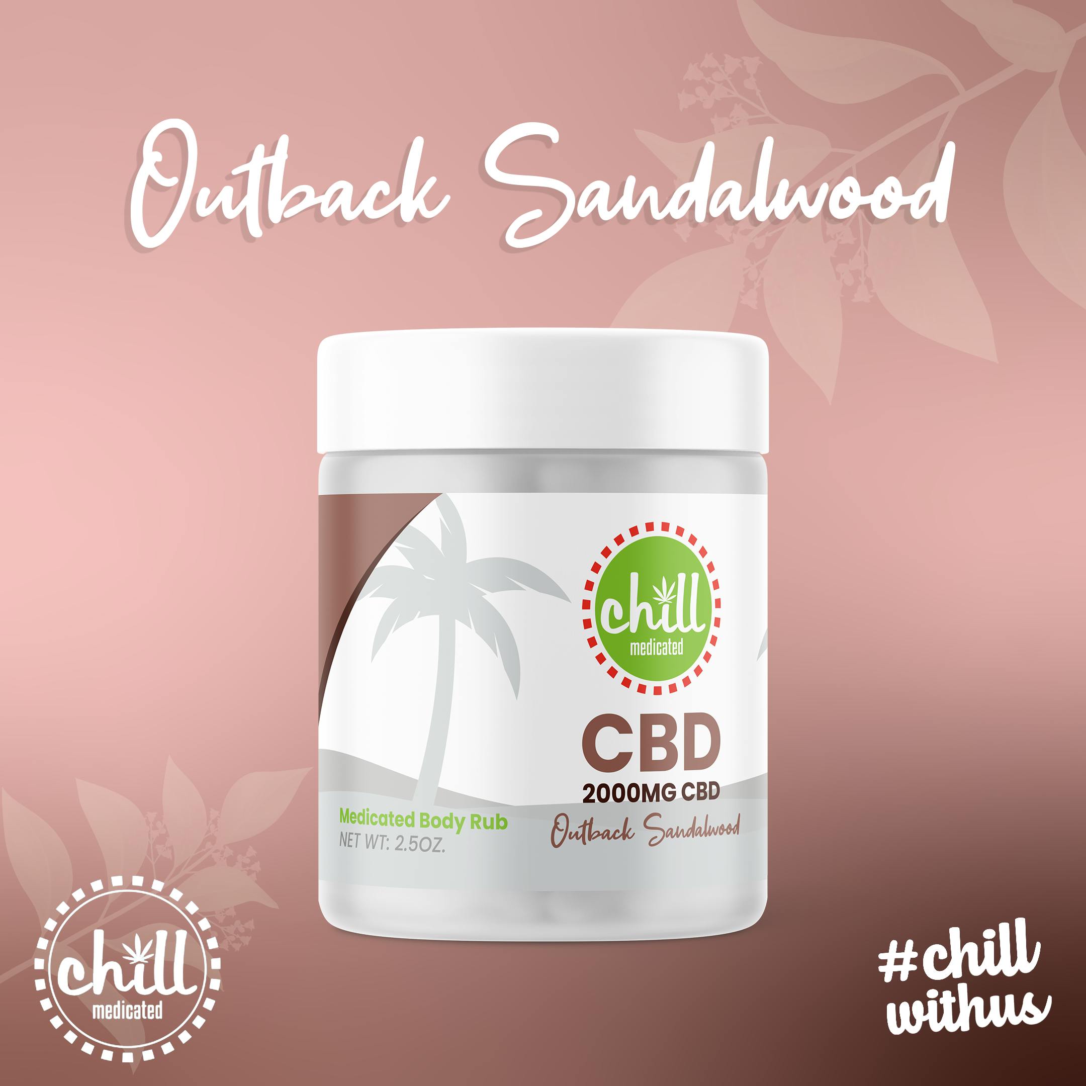 2000mg CBD | Outback Sandalwood Body Rub | MED - image 4