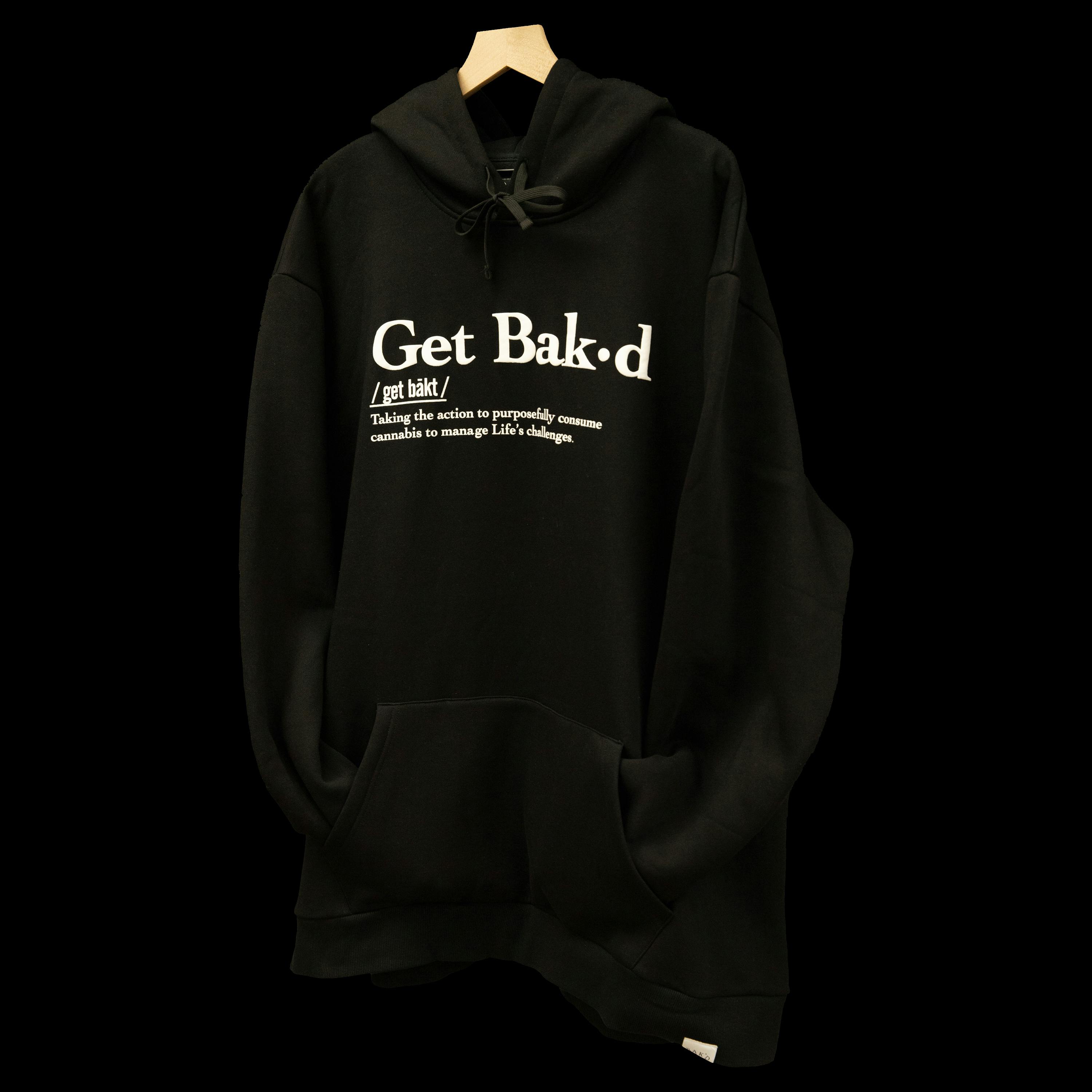 Get Bak'd Definition & Meaning Hoodie w/ Pocket- Black - image 1
