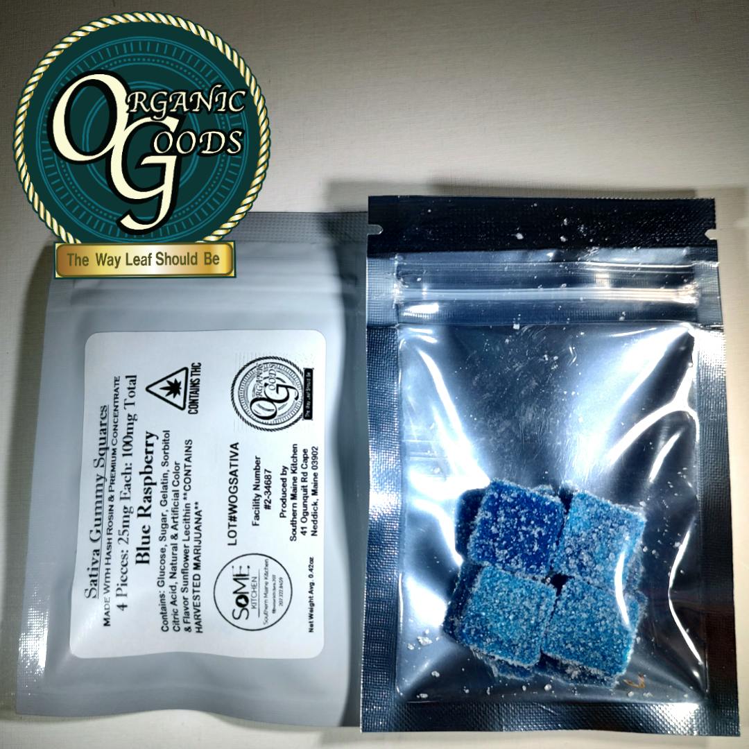 OG Gummies w/Hash Rosin & Premium Concentrates Sativa Blue Raspberry 100 MG - image 1