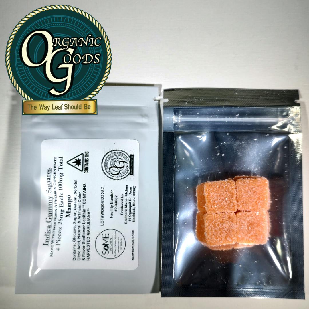 100mg Indica Mango Gummies w/ Hash Rosin & Premium Concentrates - image 1
