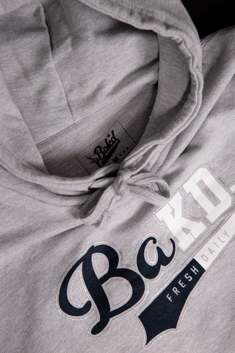 Bak'd Fresh Daily Pull Over Hoodie w/ Pocket (Gray/Navy) - image 2