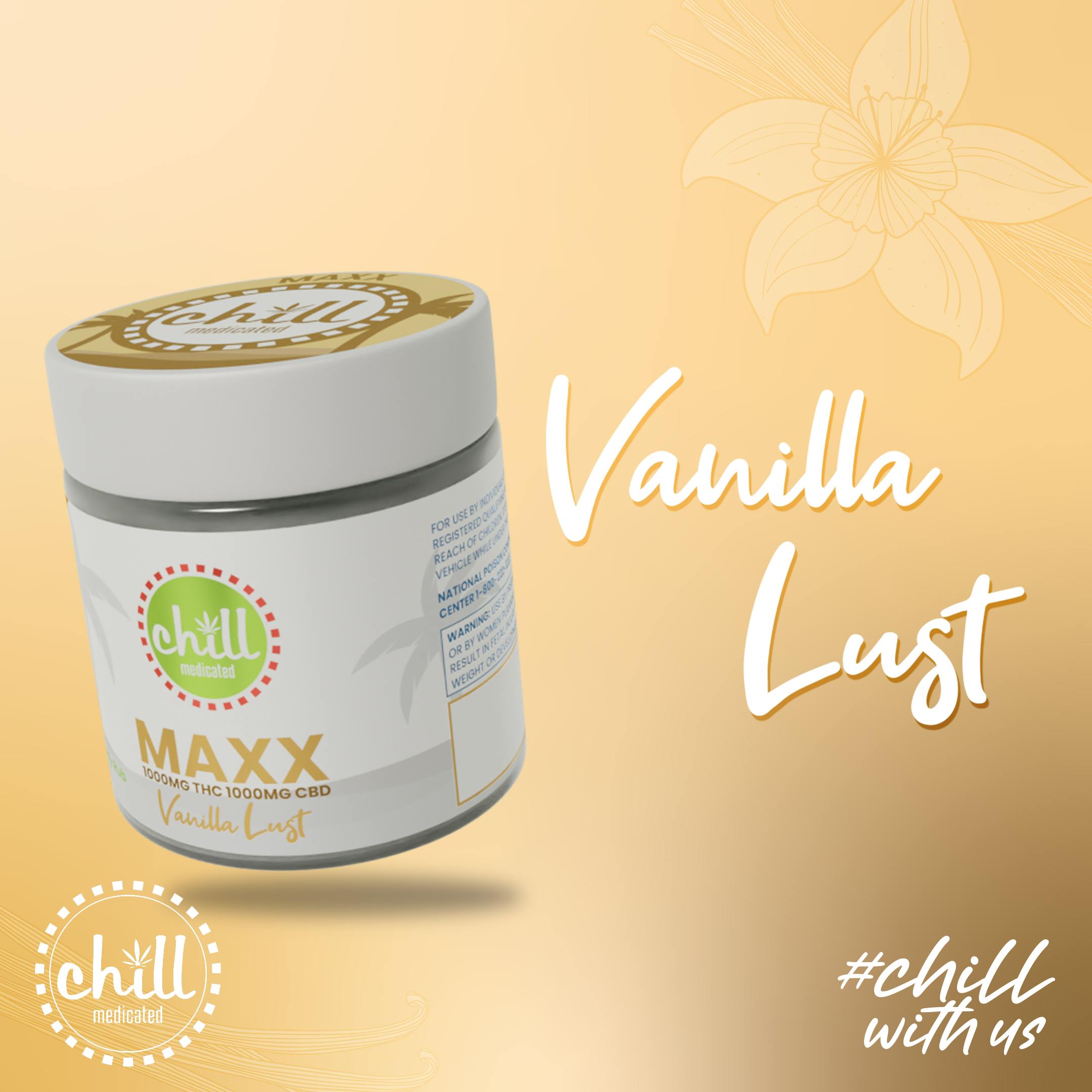 1000mg THC : 1000mg CBD | MAXX Vanilla Lust Body Rub | MED - image 1