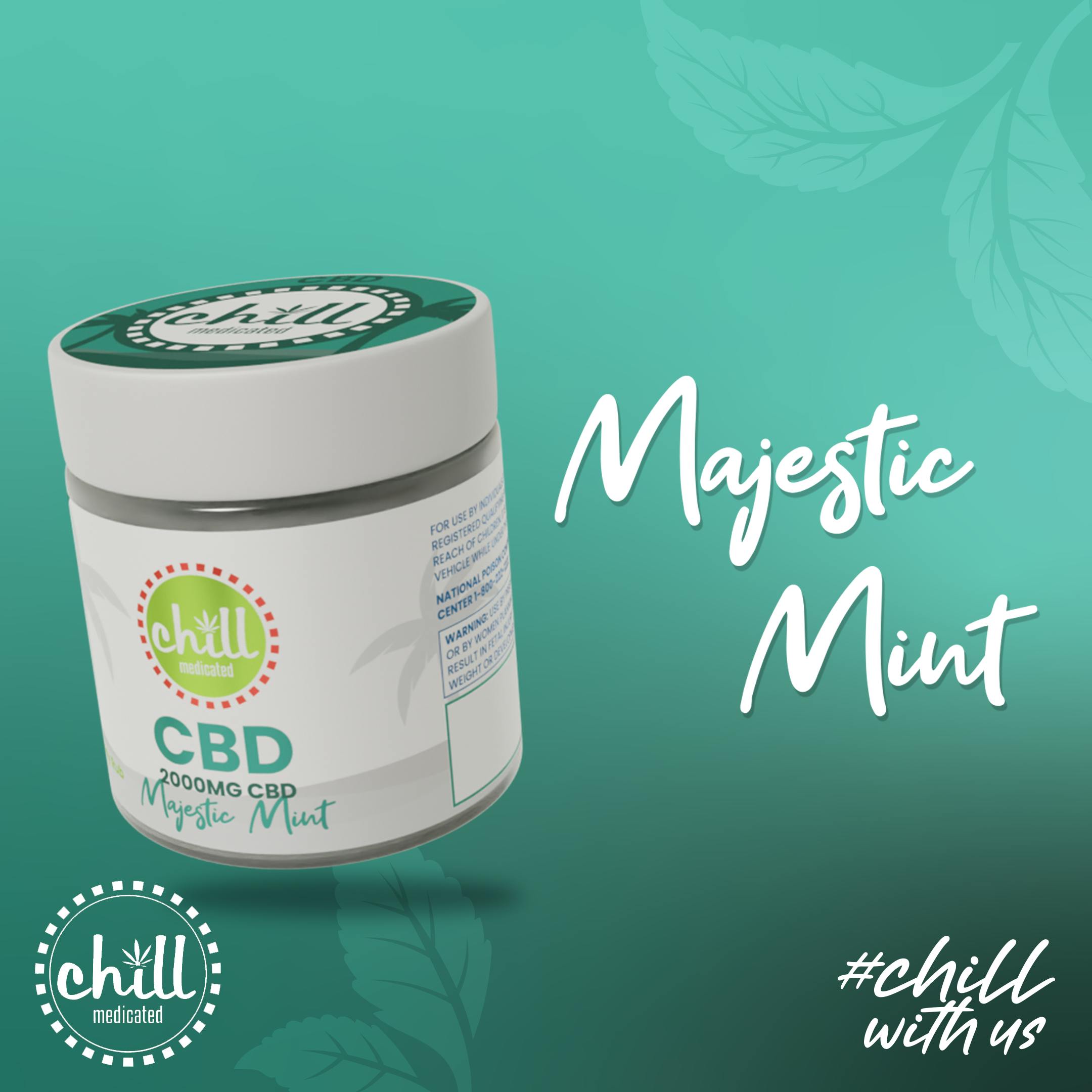 2000mg CBD | Majestic Mint Body Rub | MED - image 2