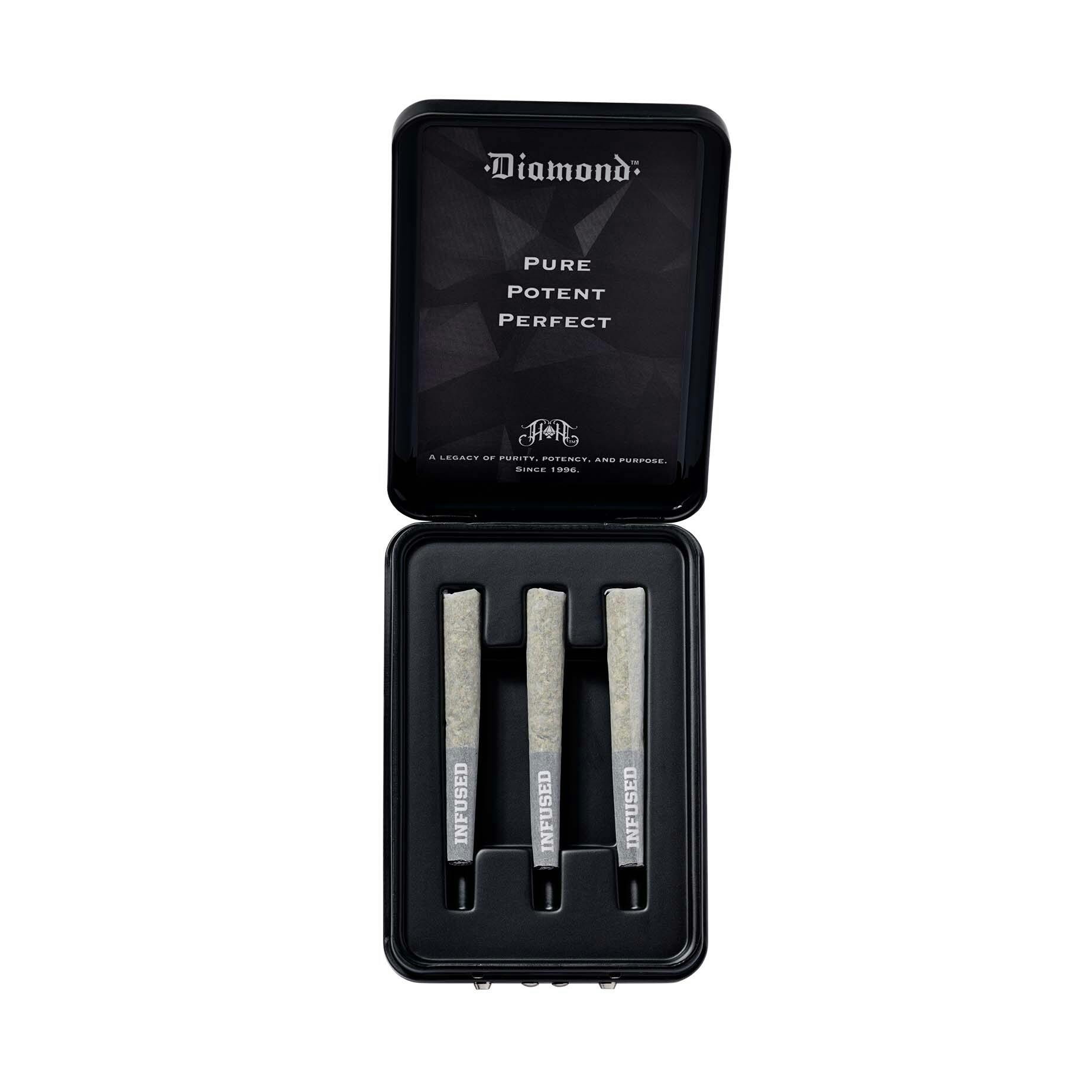 3-Pack Diamond Infused Pre-Roll: BLEM: Unruly OG - image 2