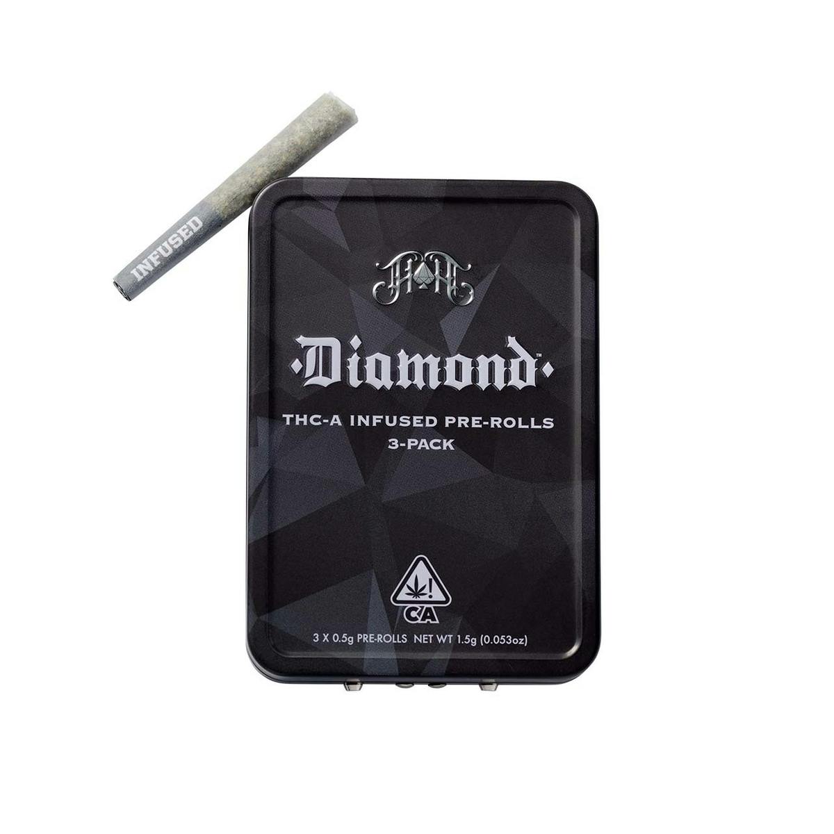 3-Pack Diamond Infused Pre-Roll: BLEM: Unruly OG - image 1