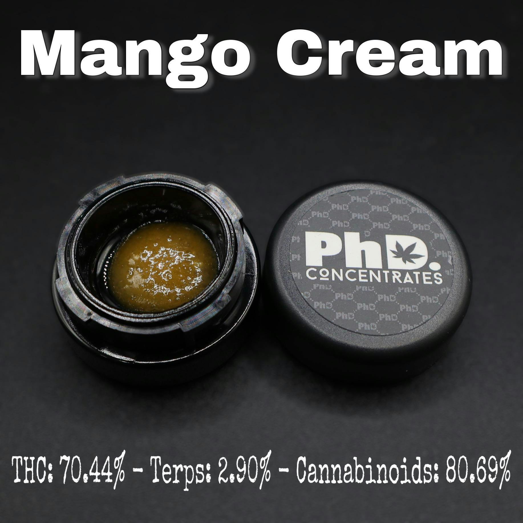 PhD Concentrate 1 gram - Mango Cream Badder - 70.44% THC - image 1