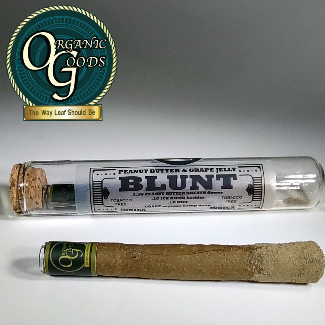 Organic Goods TF Blunt Dipped in Badder & Kief Peanut Butter & Jelly 2.8 G - image 1