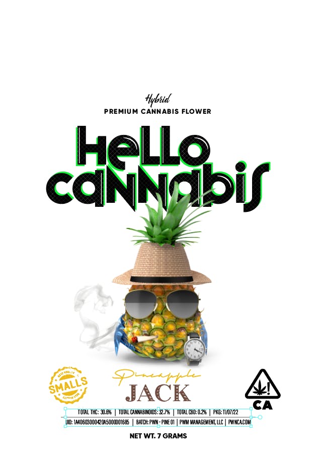 Hello Cannabis - Pineapple Jack (H) - smalls [7G] - image 1