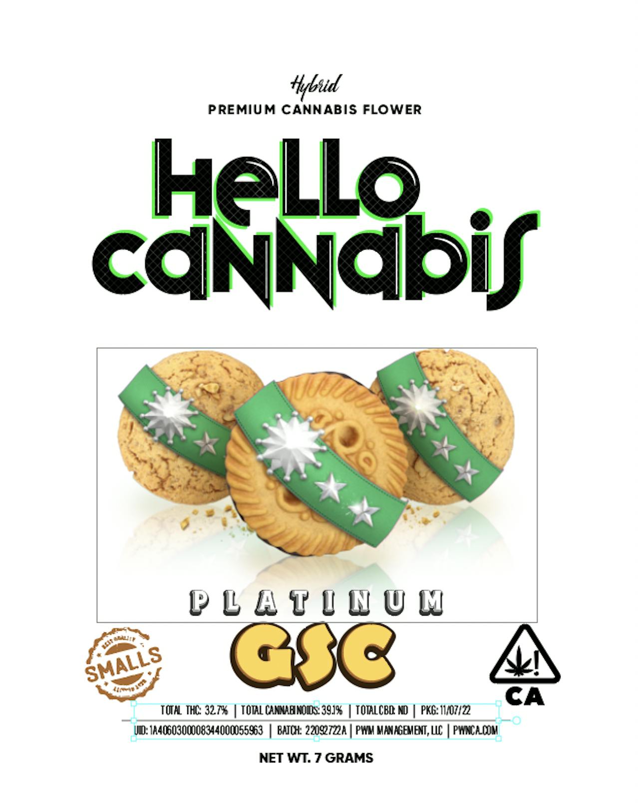 Hello Cannabis - Platinum GSC (H) - smalls [7G] - image 1