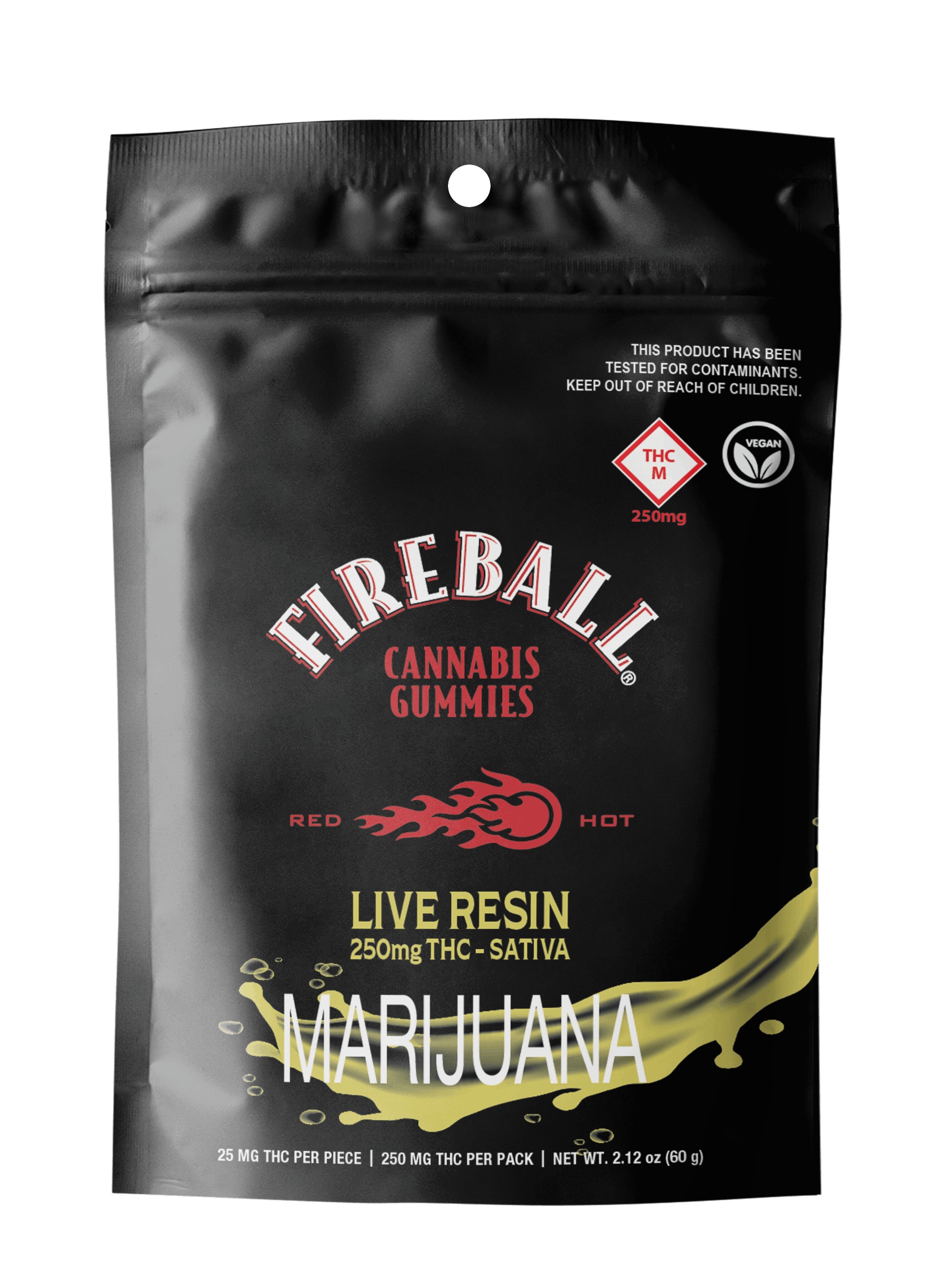Fireball Whisky® 250mg THC Live Resin Cannabis Gummies - image 1