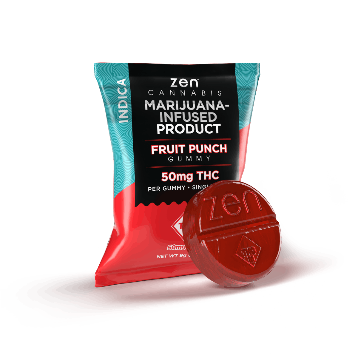Zen Cannabis Fruit Punch Indica Gummy 50mg THC - image 1