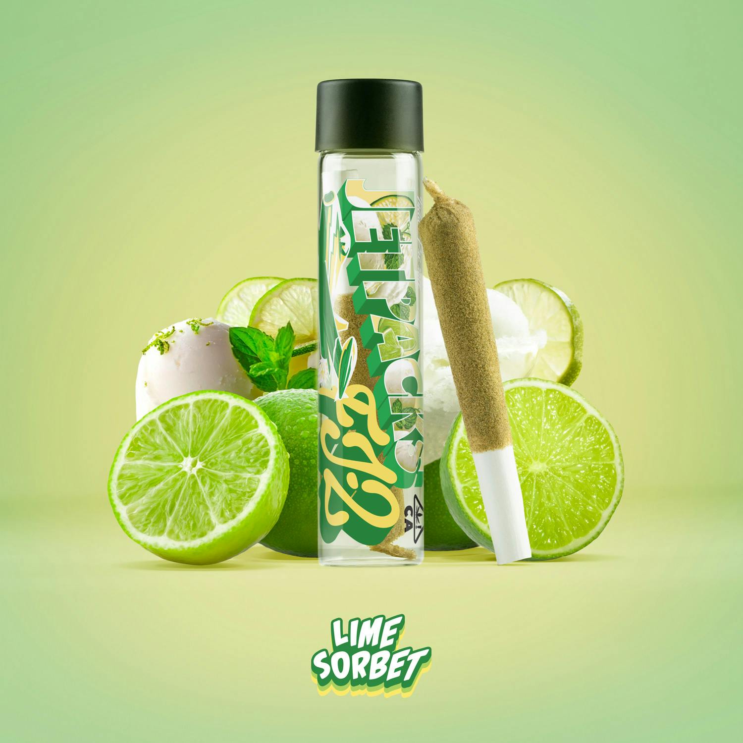 Lime Sorbet FJ-2 (2G Infused, THCA Concentrate & Kief Covered) - image 1