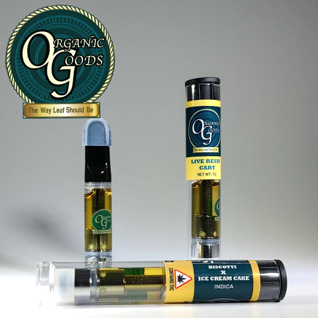 Organic Goods Cartridge Live Resin Biscotti x Ice Cream Cake 1 G - image 1