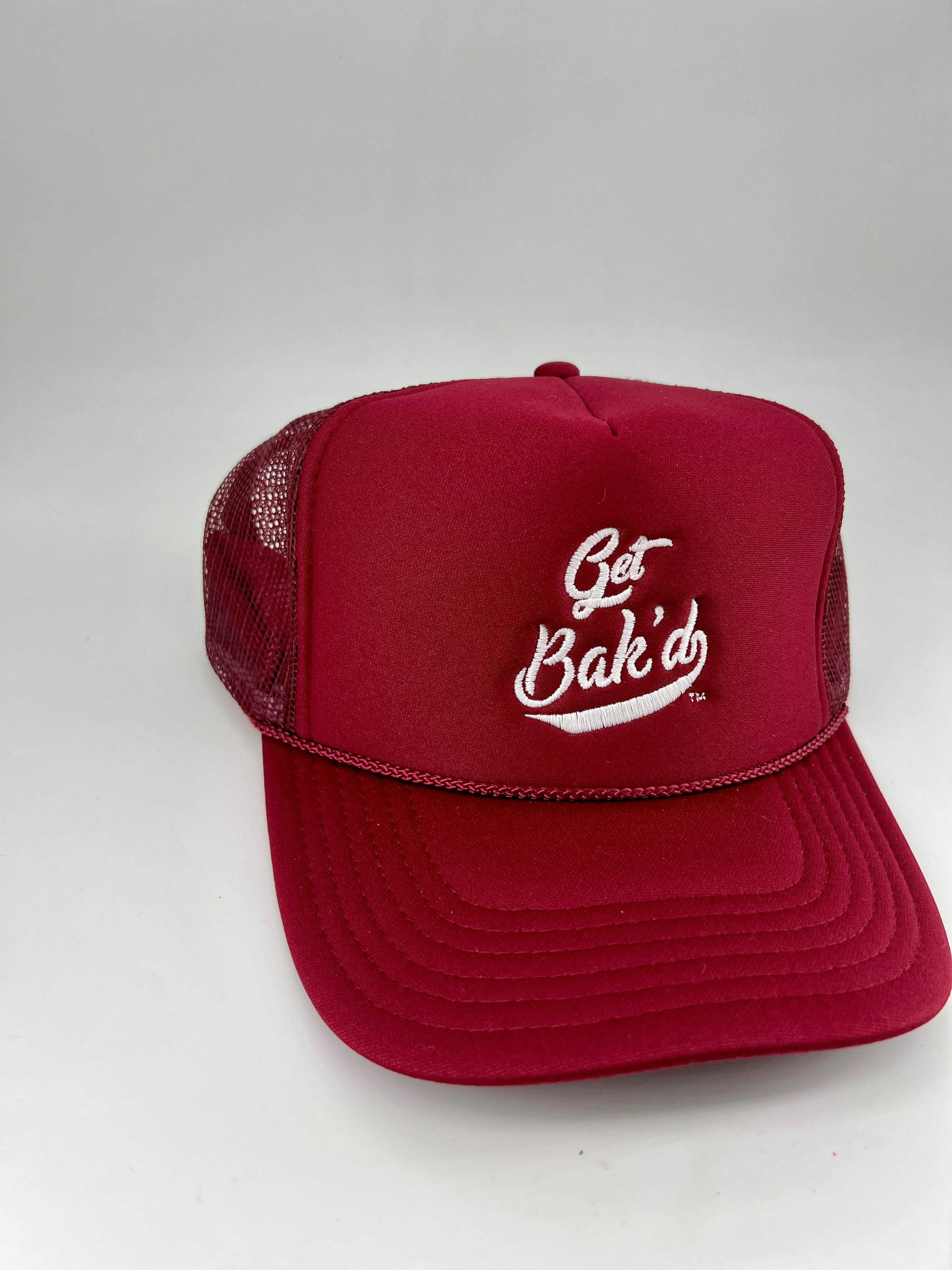 Get Bak'd Classic Mesh Trucker Snapback Hat (Burgandy) - image 1