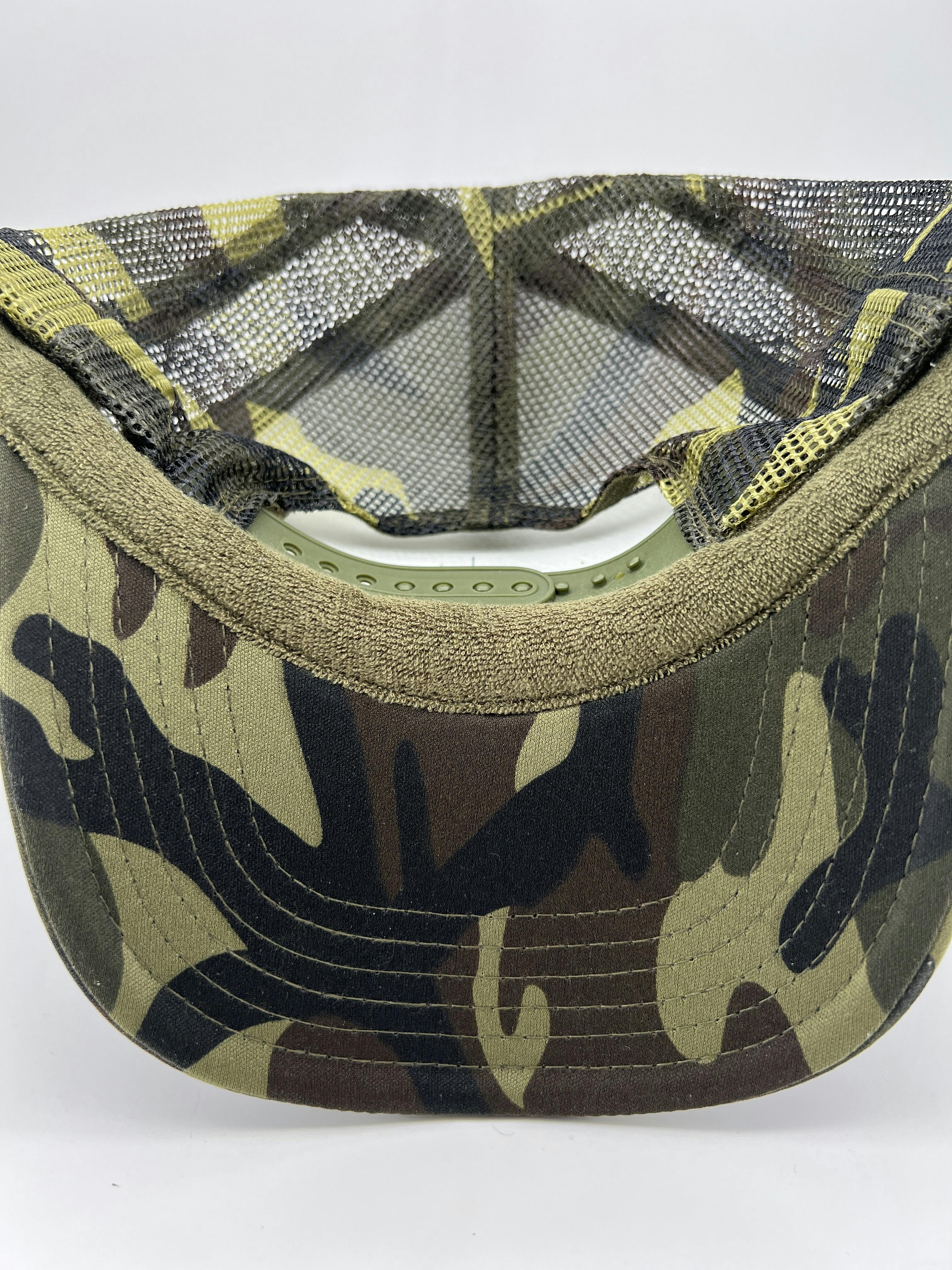 Get Bak'd Spirit Mesh Trucker Snapback Hat (Camo/Orange) - image 2