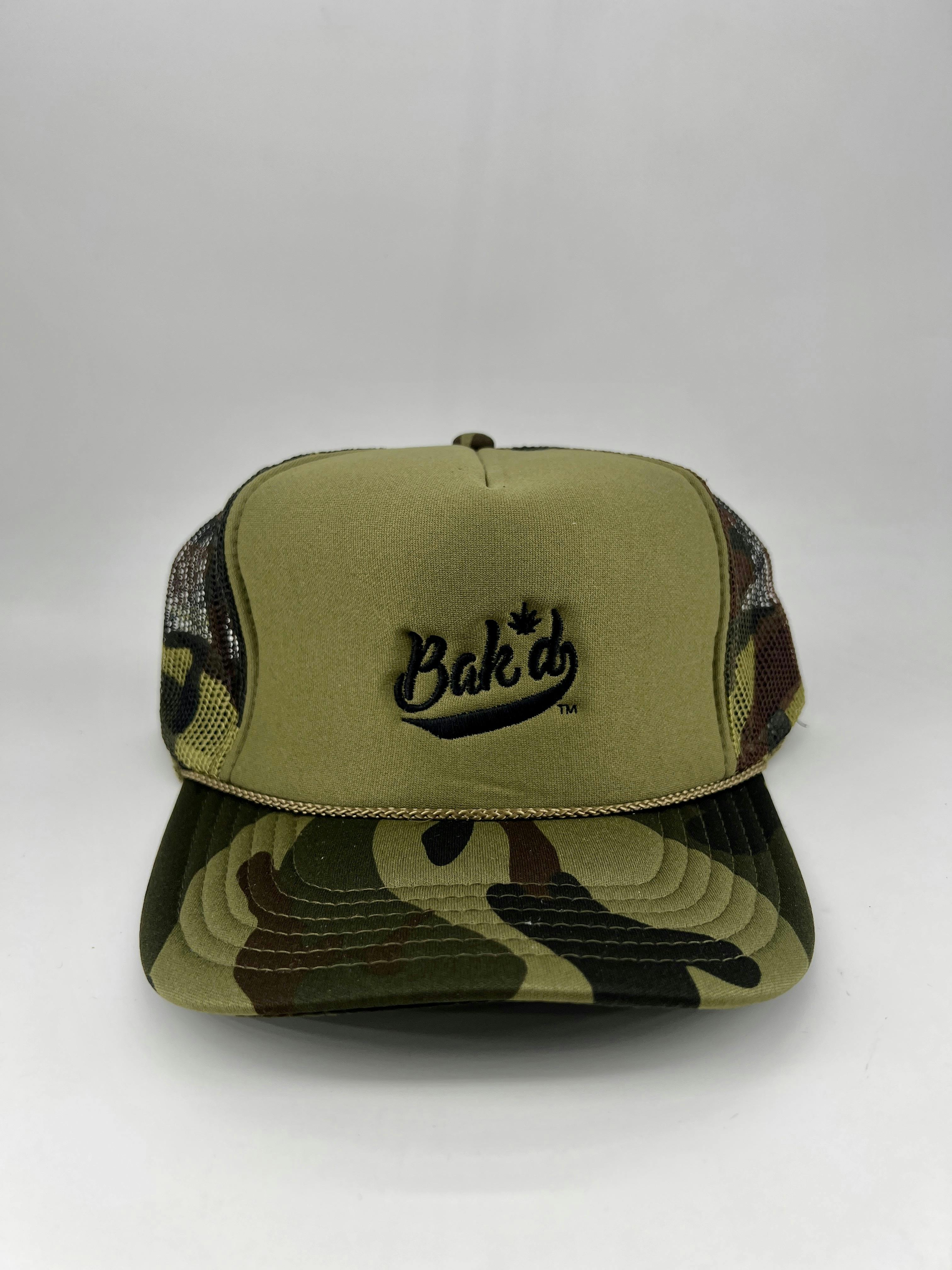 Bak'd Spirit Mesh Trucker Snapback Hat (Camo/Black) - image 3
