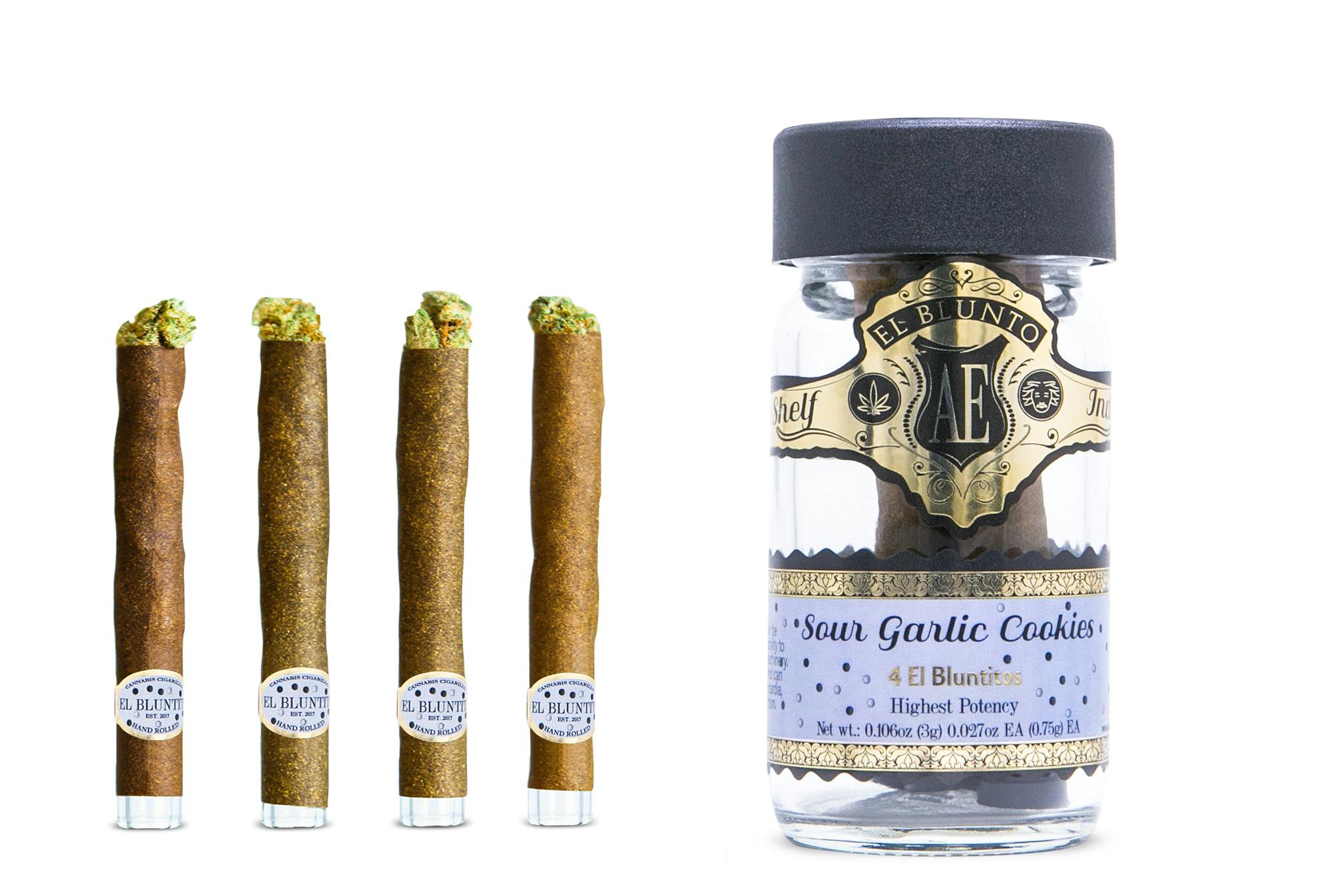 El Bluntito - 4-Pack - Sour Garlic Cookies - 4 x .75G [Mini Blunt] - image 1
