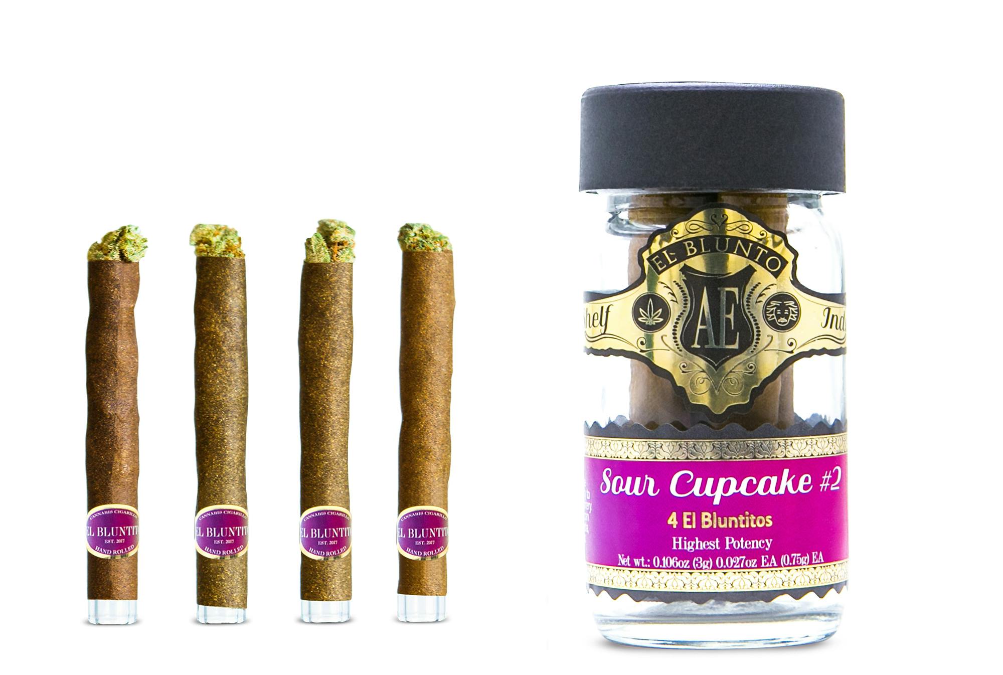 El Bluntito - 4-Pack - Sour Cupcake #2 - 4 x .75G [Mini Blunt] - image 1