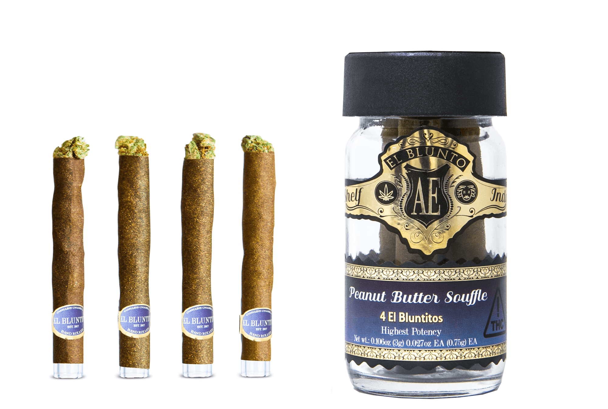 El Bluntito - 4-Pack - Peanut Butter Souffle - 4 x .75G [Mini Blunt] - image 1