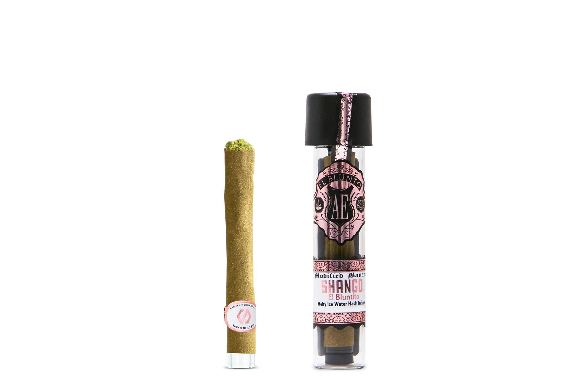 El Bluntito - Modified Banana x Shango - Hash Infused - .85G [Mini Blunt] - image 1