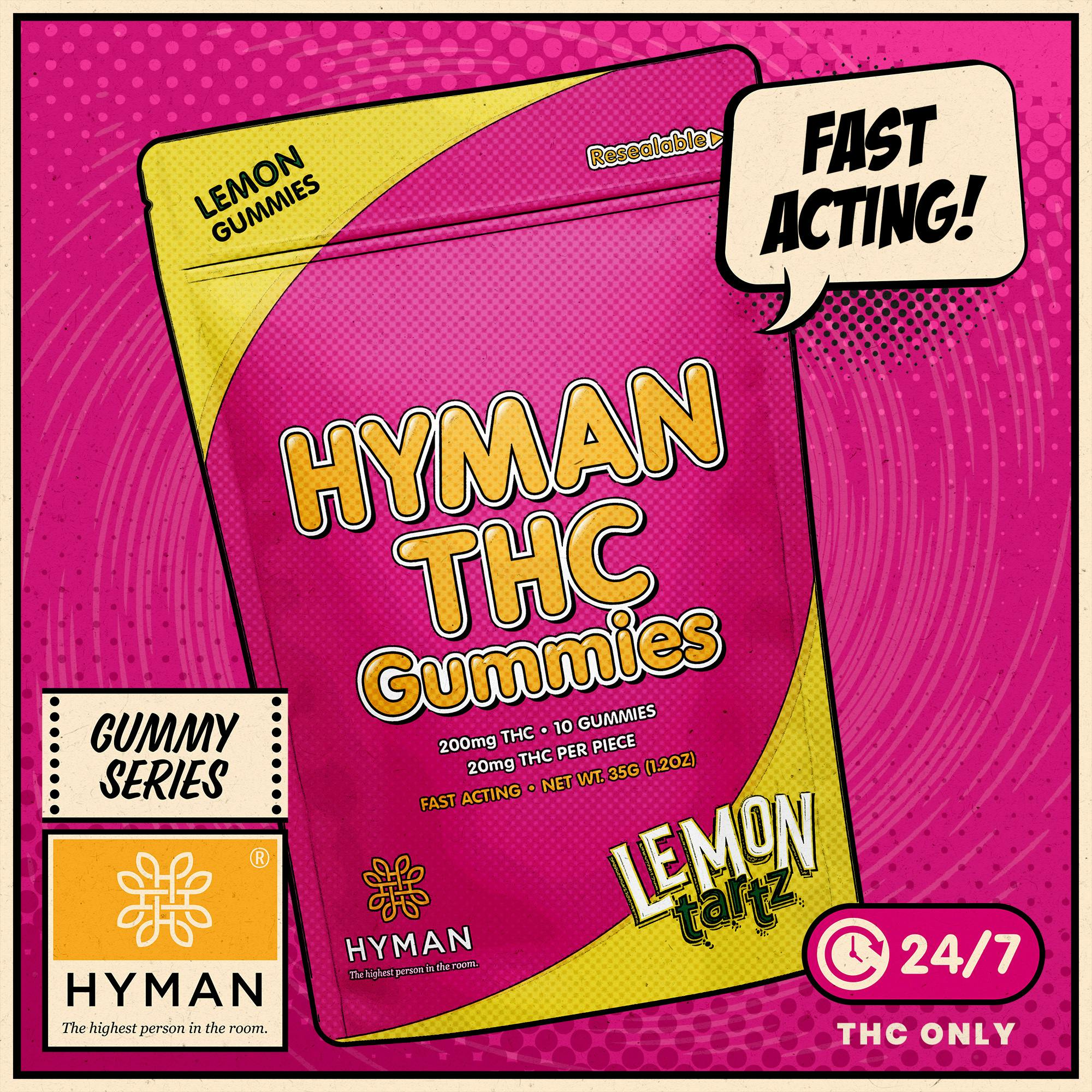 Lemon Tartz | ALL DAY • Fast Acting 200mg Gummies | HYMAN | MED - image 1