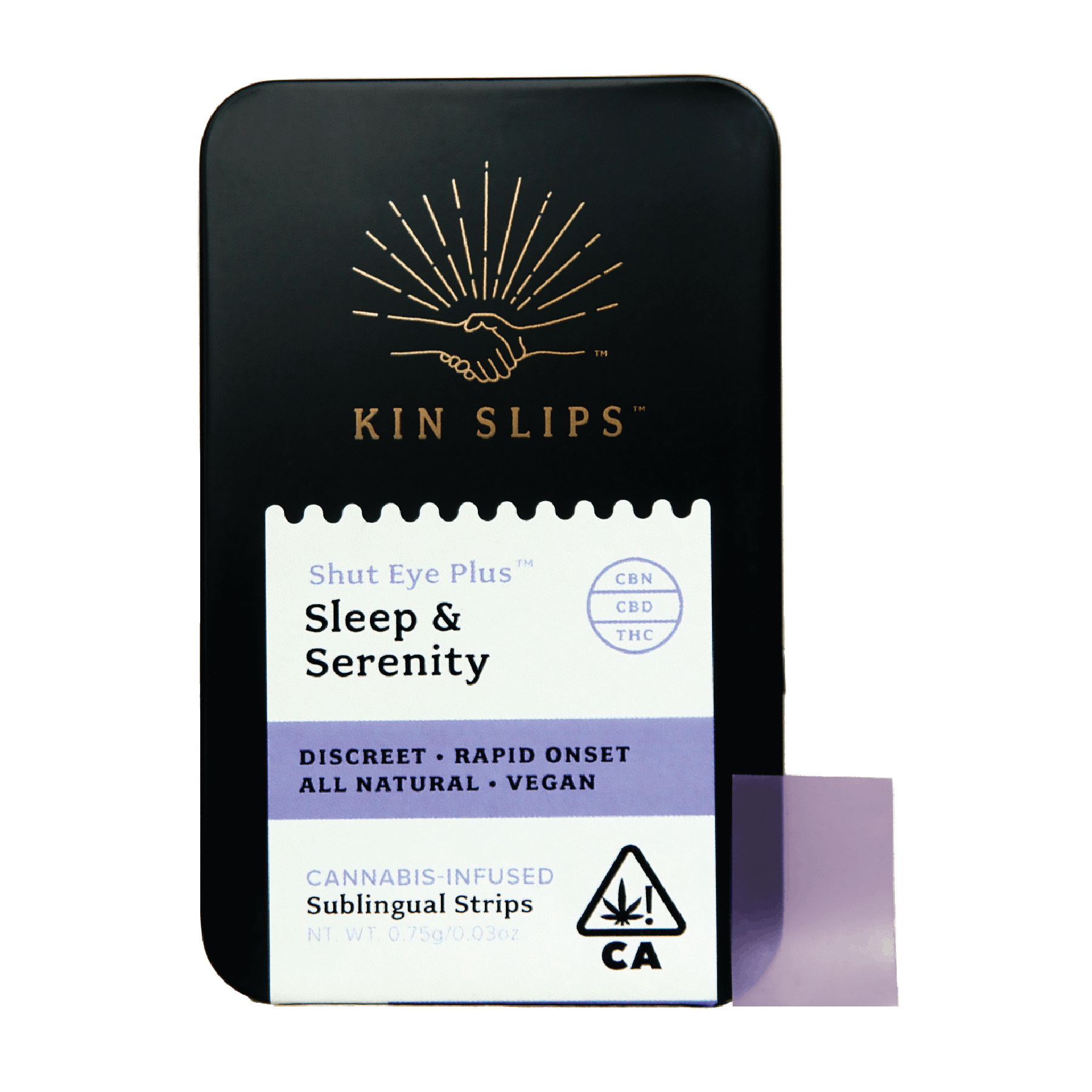 Shut Eye Plus Sublingual Strips | 5mg CBN + 5mg CBD + 5mg THC - image 1