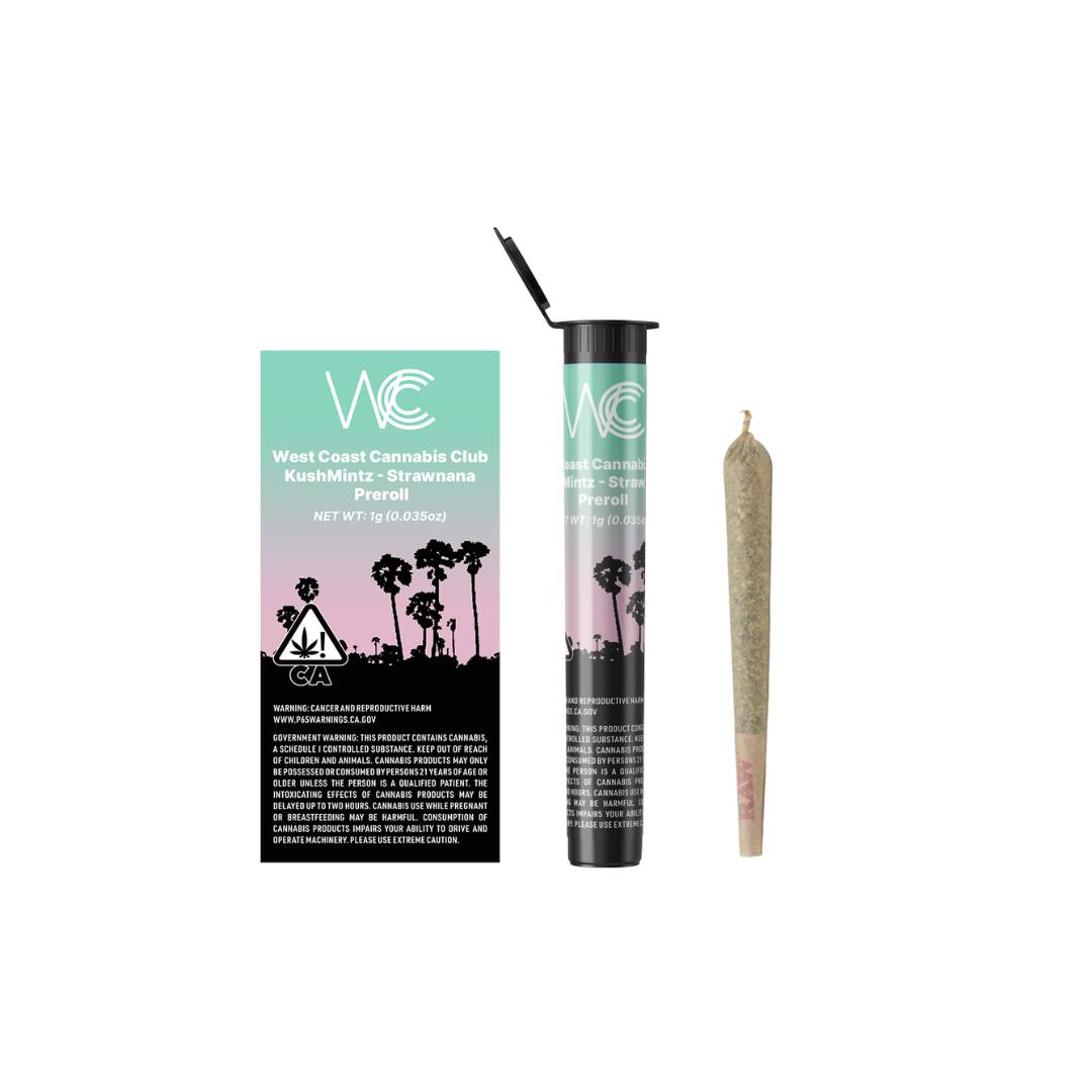WCCC | Kushmintz x Strawnana Preroll 1g - image 1