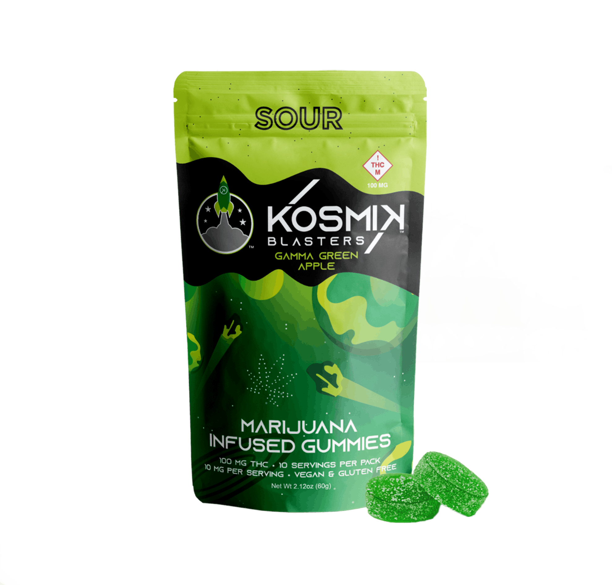 Sour Blaster 100mg - Gamma Green Apple | MO - image 1