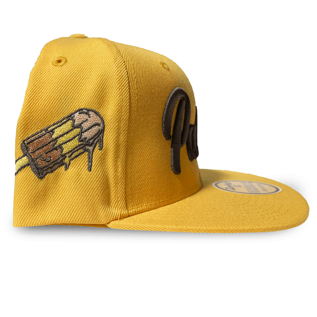 Paletas: Yellow- Snapback Hat (Brown Wordmark) - image 2
