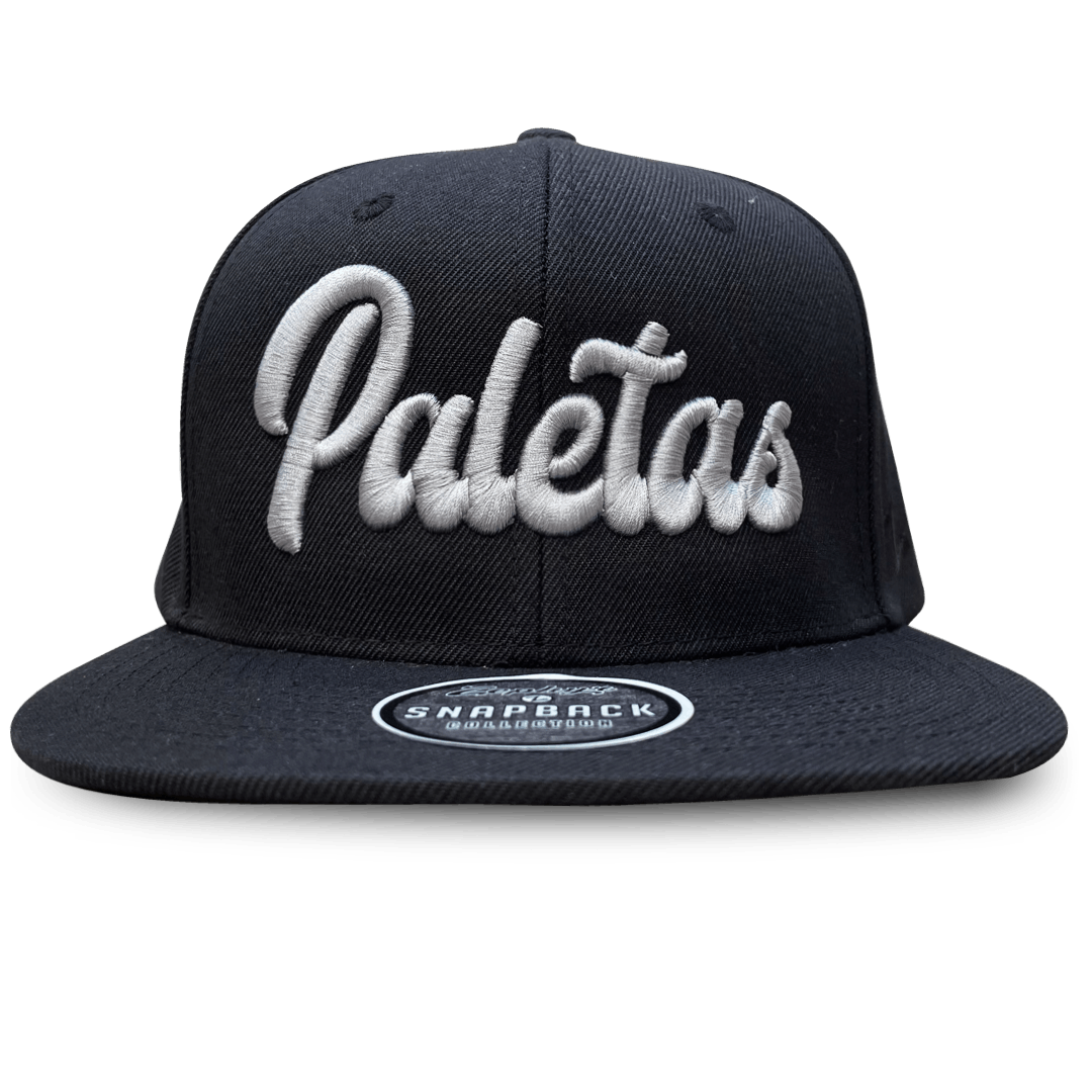 Paletas: Black- Snapback Hat (Grey Wordmark) - image 1