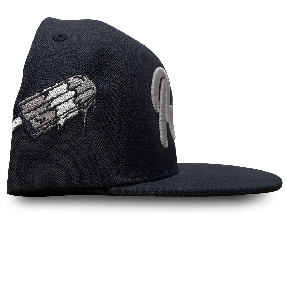 Paletas: Black- Snapback Hat (Grey Wordmark) - image 2