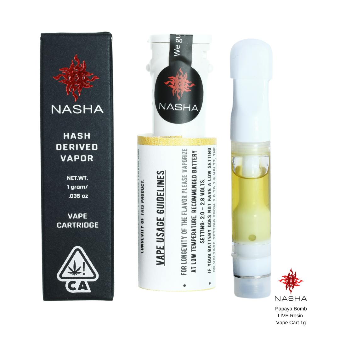 Papaya Bomb Live Rosin Vape Cart 1g - image 1