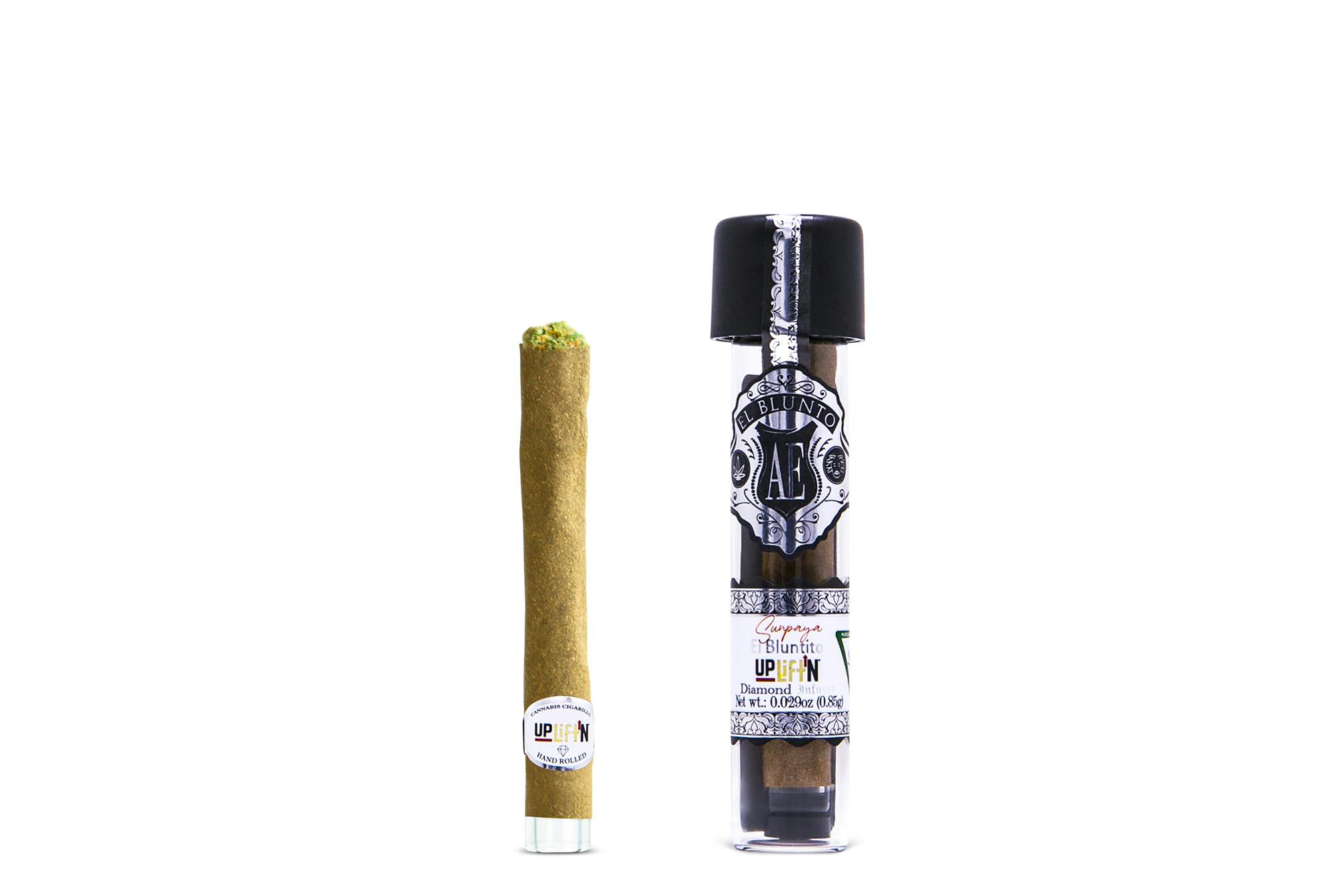 El Bluntito x Uplift'N- Sunpaya -Diamond Infused-.85G Cigarillo[Mini Blunt] - image 1