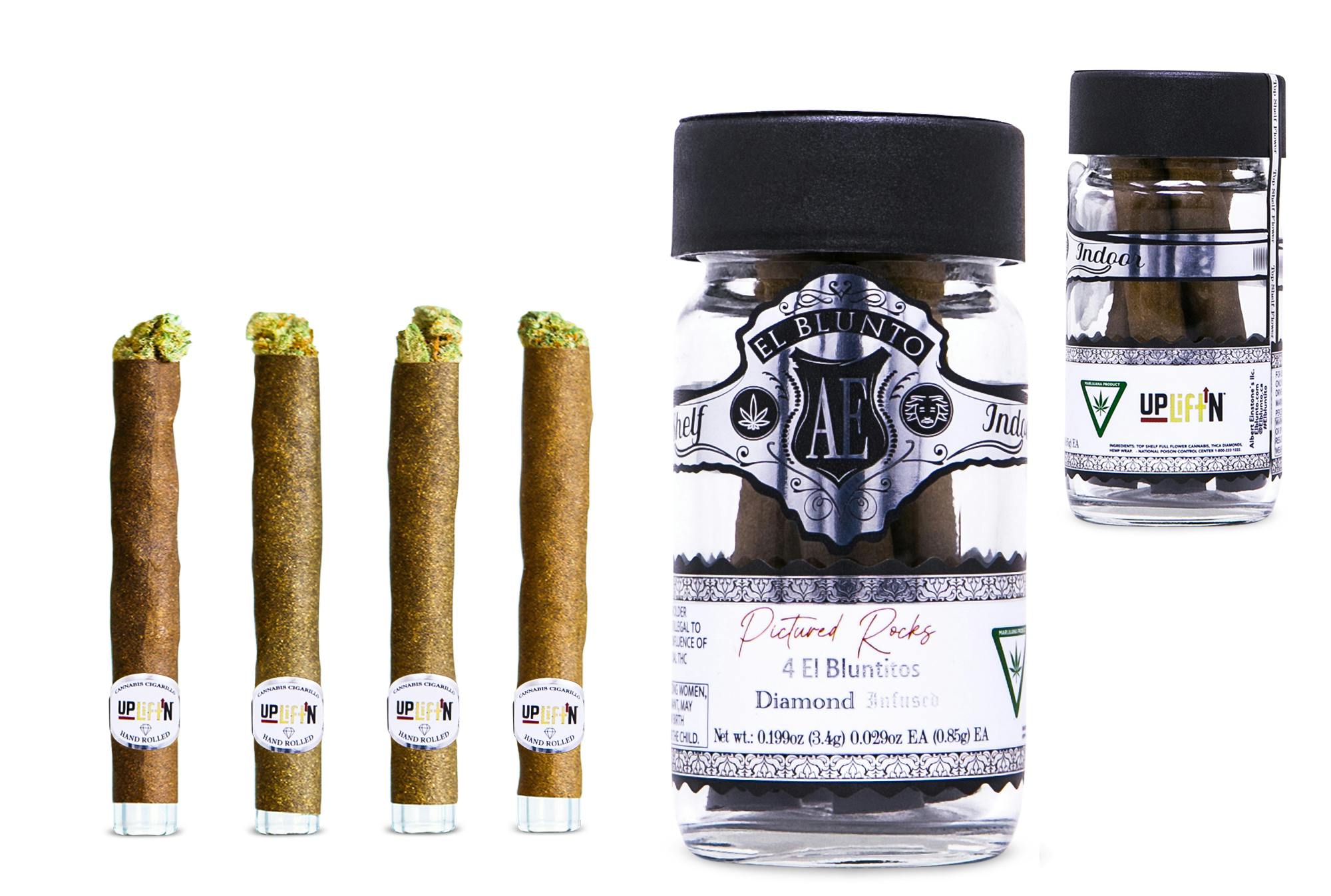 El Bluntito x Uplift'N - 4-Pack - Pictured Rox - Diamond Infused - 4 x .85G - image 1