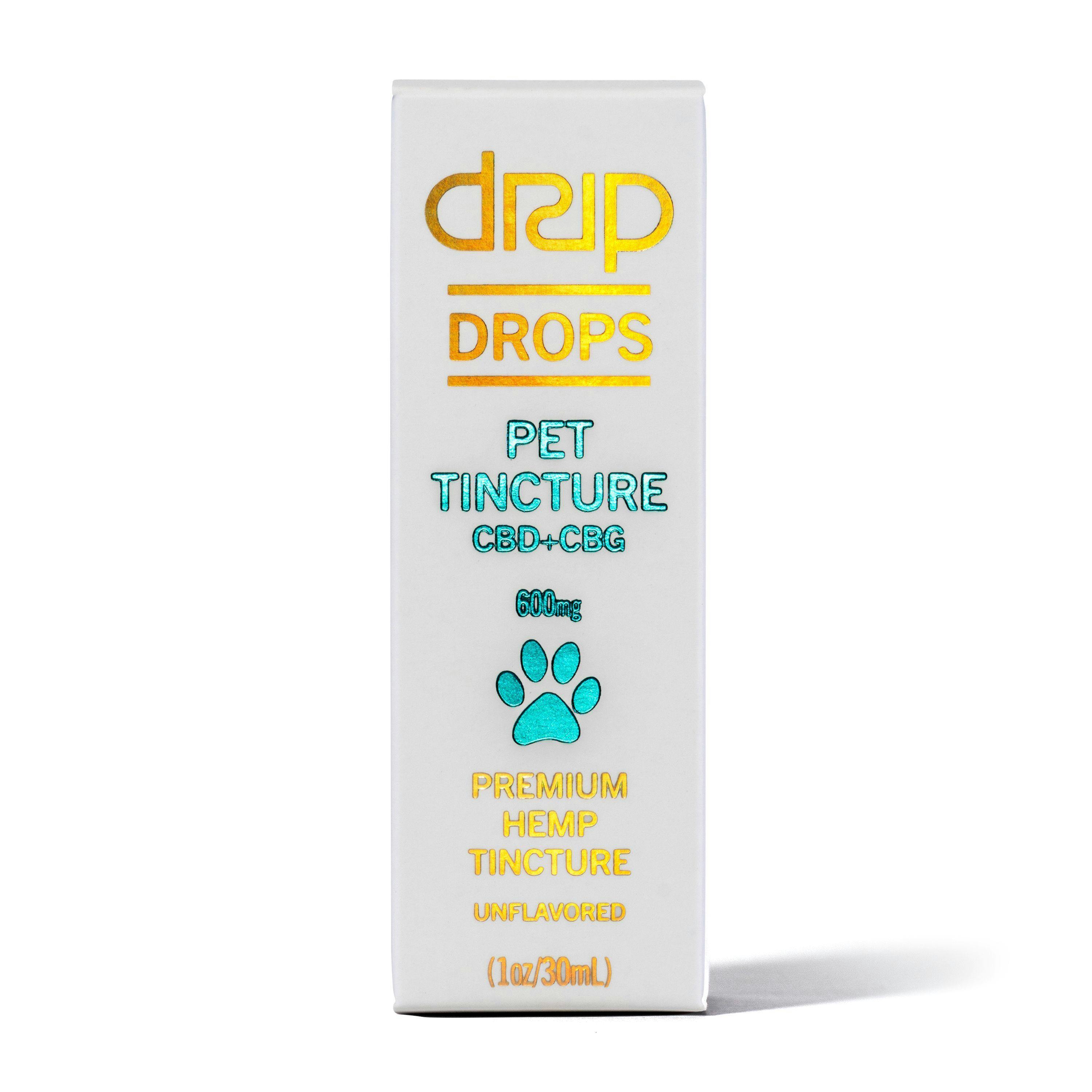 DRIP DROPS 600mg - PET Tincture - 1:1 CBD CBG - image 1