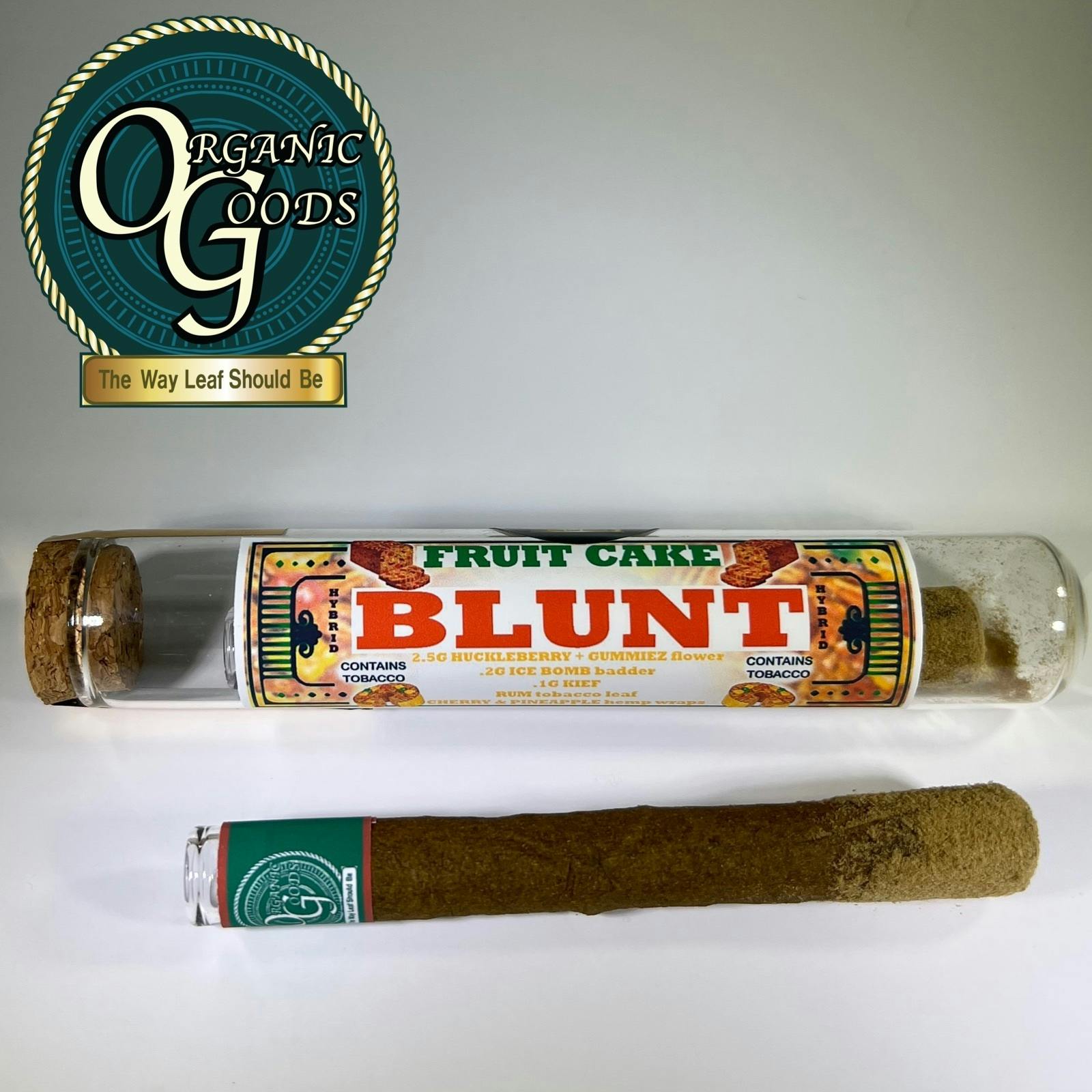 Organic Goods Fruit Cake Blunt Dipped in Badder & Kief 2.8 G - image 1