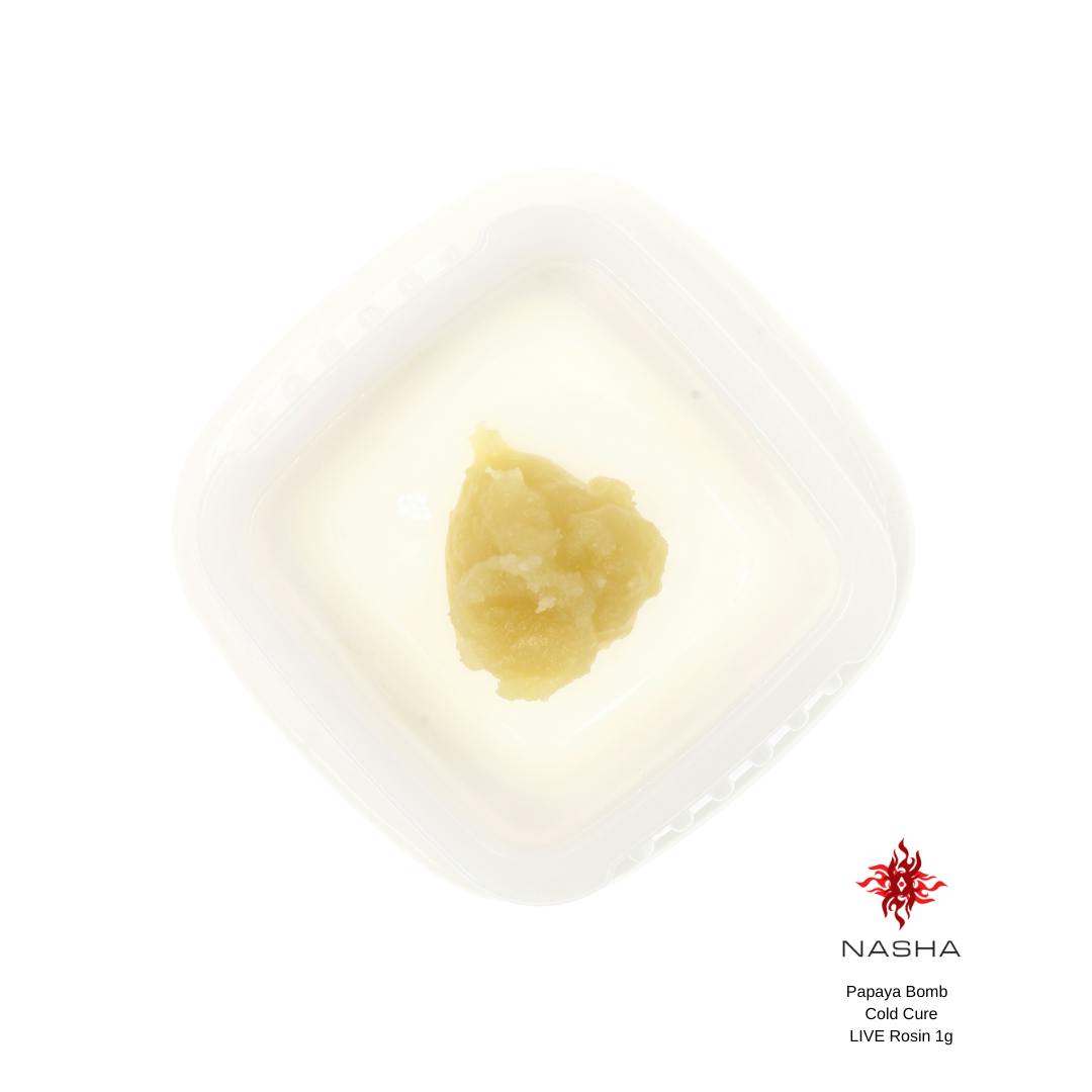 Papaya Bomb Cold Cure Live Rosin 1g (Bandwagon Gardens) - image 1